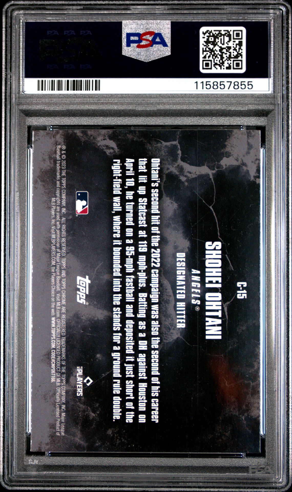 2023 Topps Chrome Update C15 Shohei Ohtani Crushed