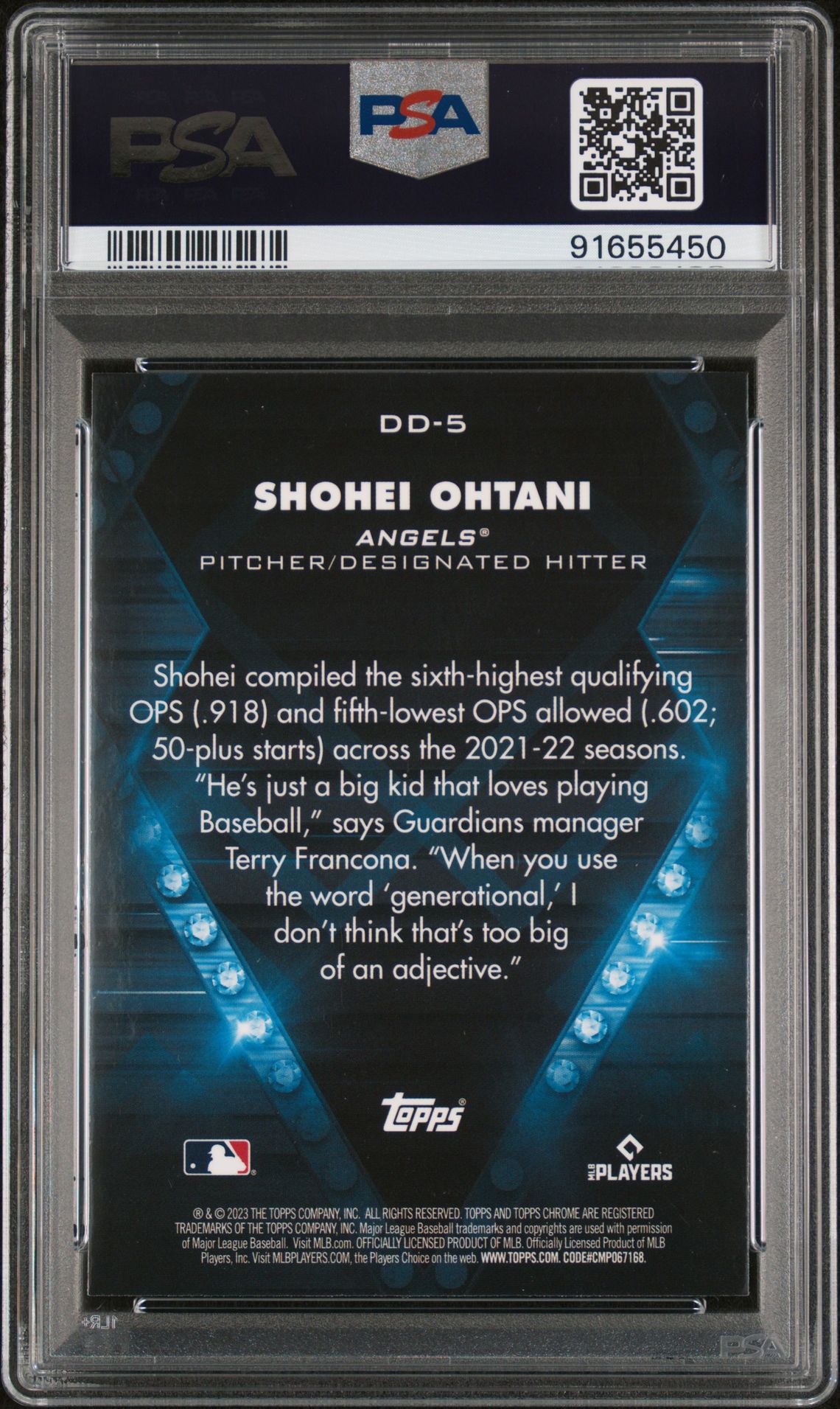 2023 Topps Chrome Update DD5 Shohei Ohtani Diamond Dominance