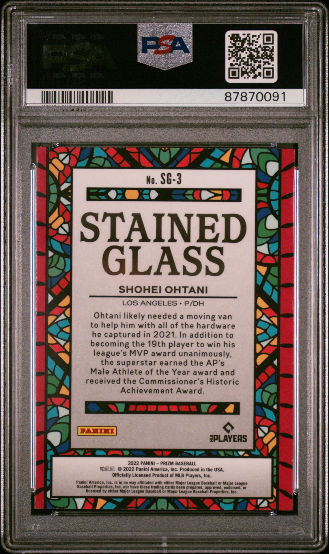 2022 Panini Prizm SG3 Stained Glass