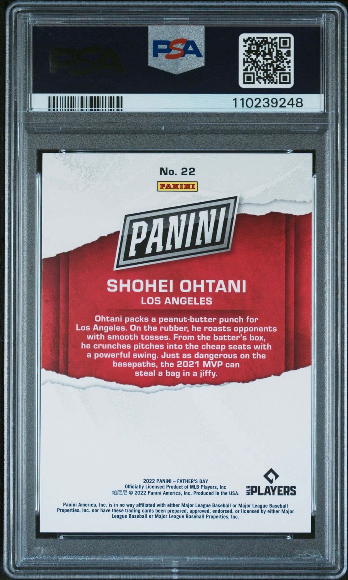 2022 Panini Father's Day #22 Shohei Ohtani Holo /199