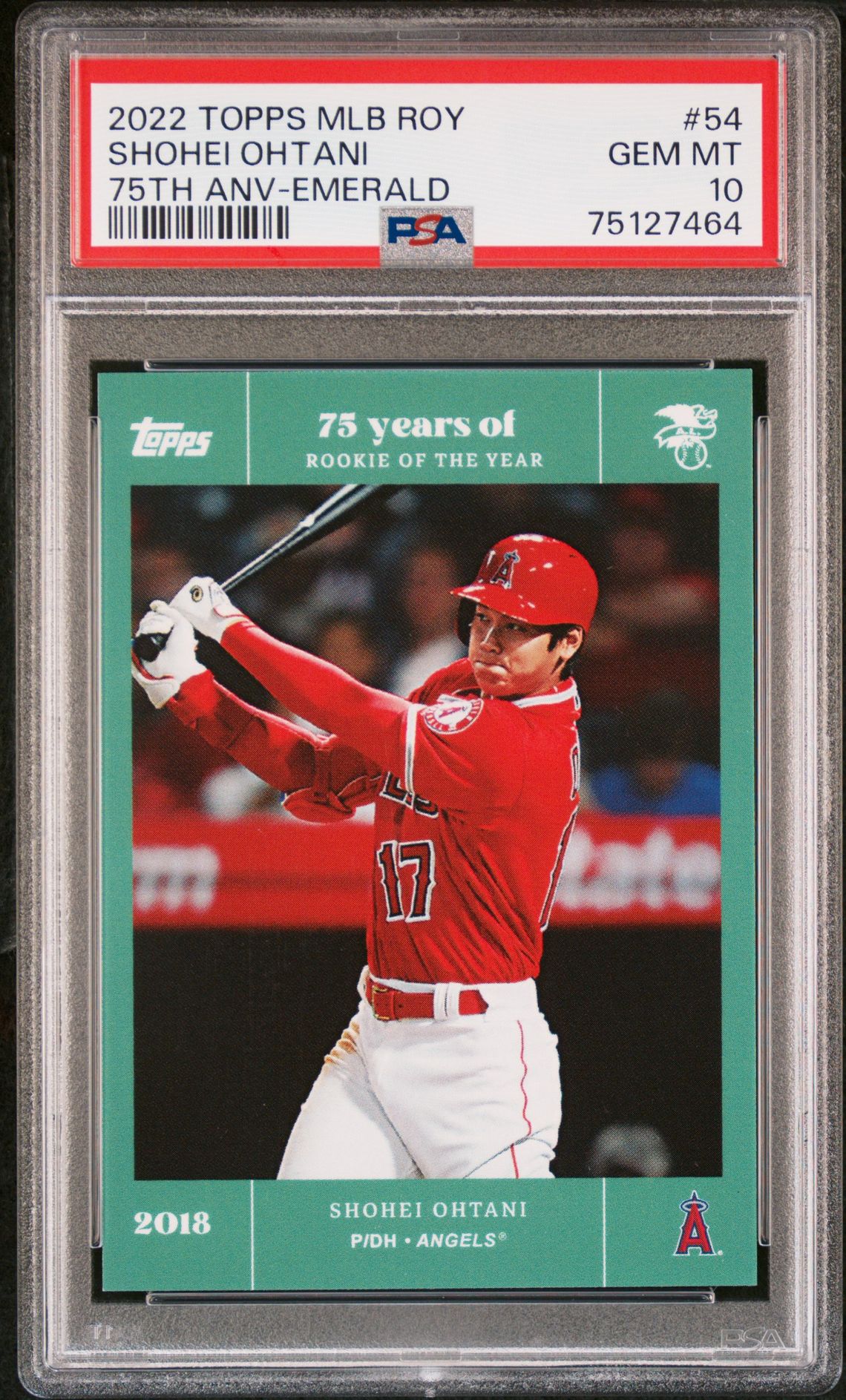 2022 Topps MLB ROY 75th Anniversary Emerald #54 /50