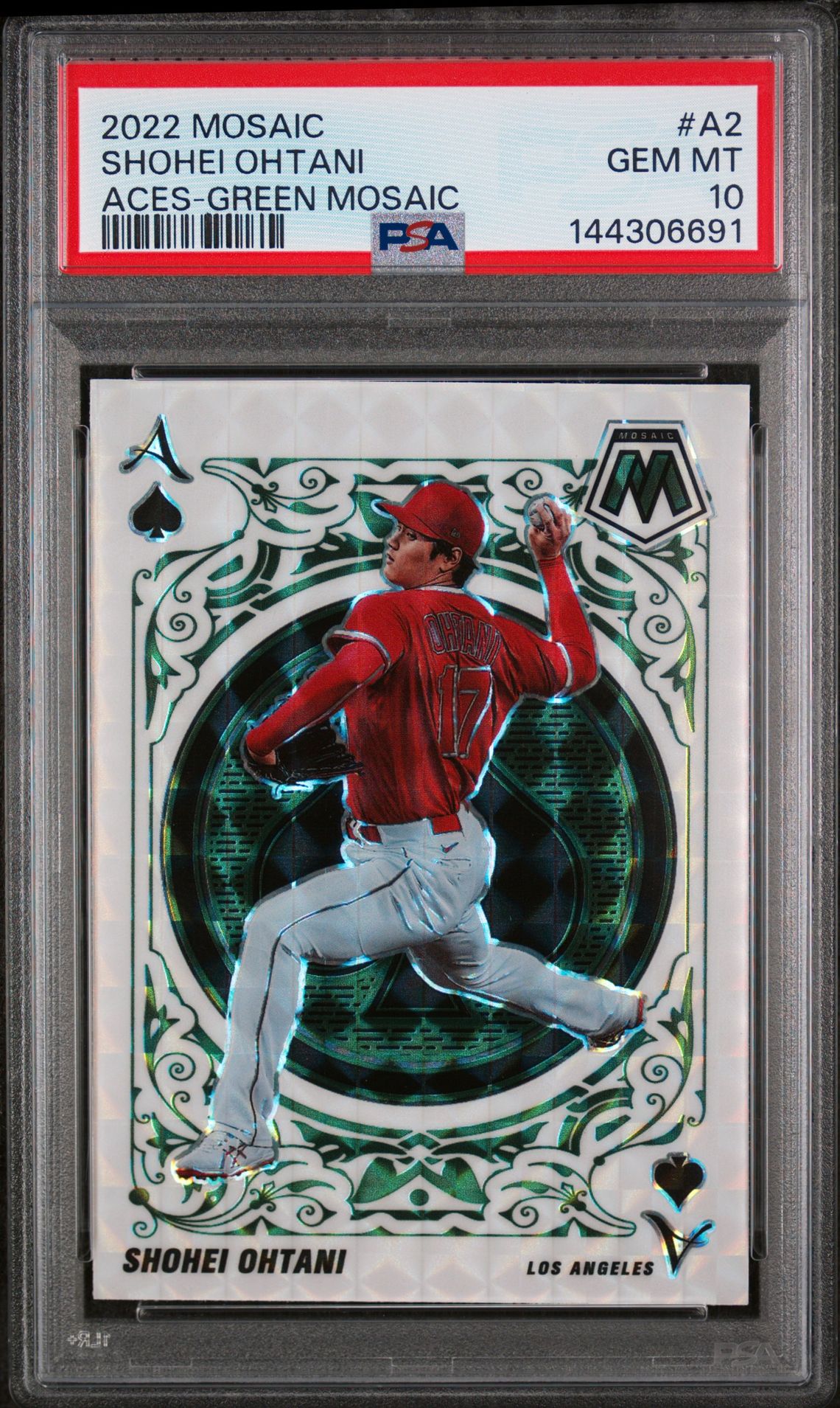 2022 Panini Mosaic A2 Aces-Green Mosaic