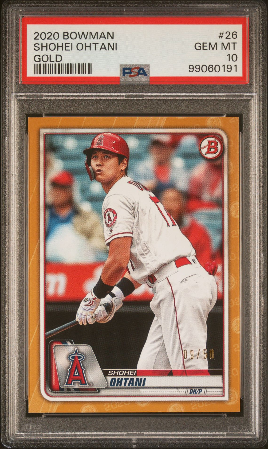 2020 Bowman #26 Shohei Ohtani Gold /50