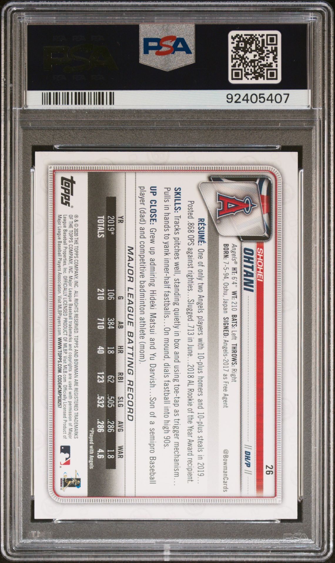 2020 Bowman 26 Yellow /75