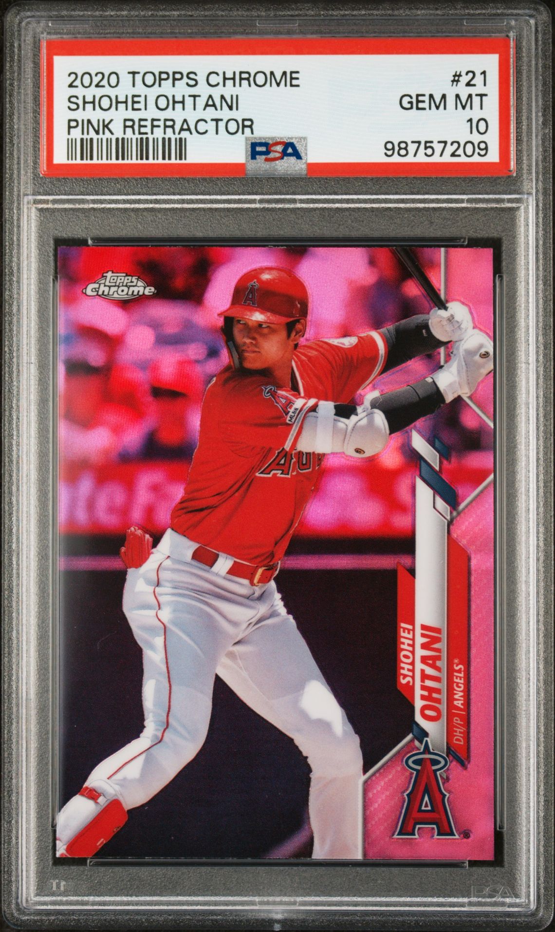 2020 Topps Chrome #21 Shohei Ohtani Pink Refractor