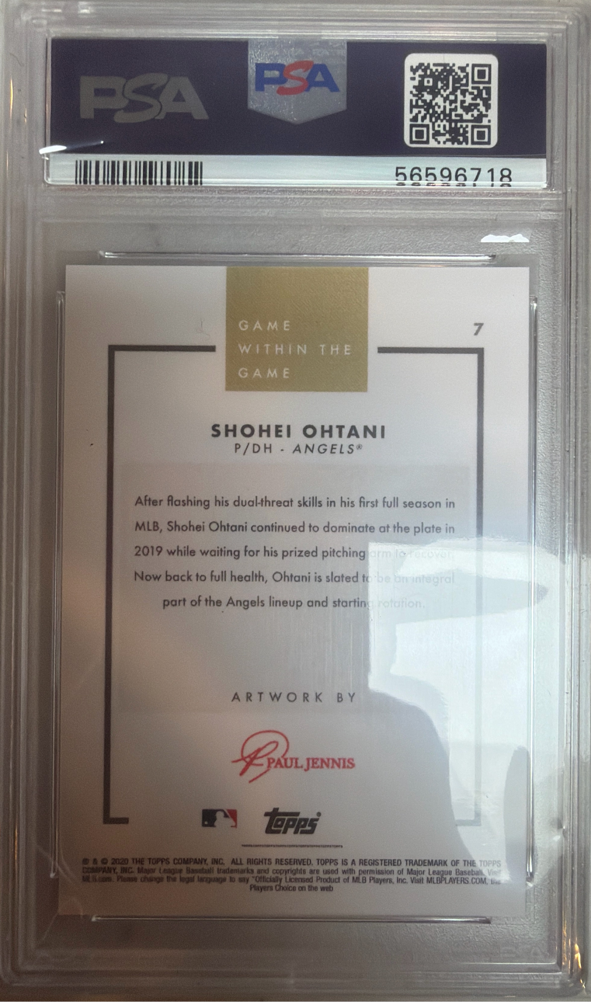 2020 Topps Game Within the Game #7 Shohei Ohtani