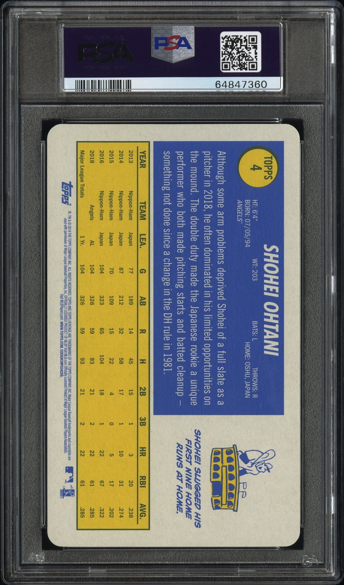 2019 Topps Heritage #4 Shohei Ohtani