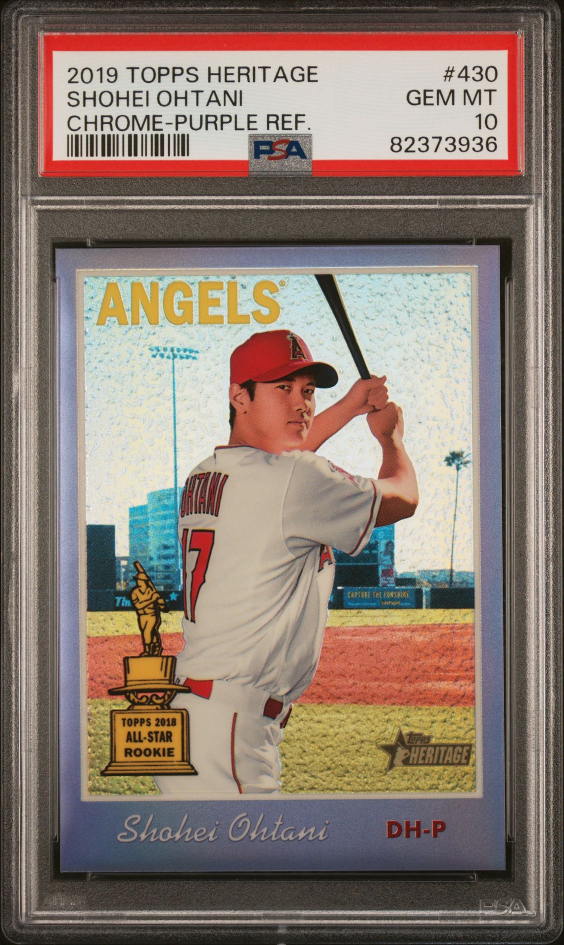 2019 Topps Heritage 430 Chrome-Purple Refractor