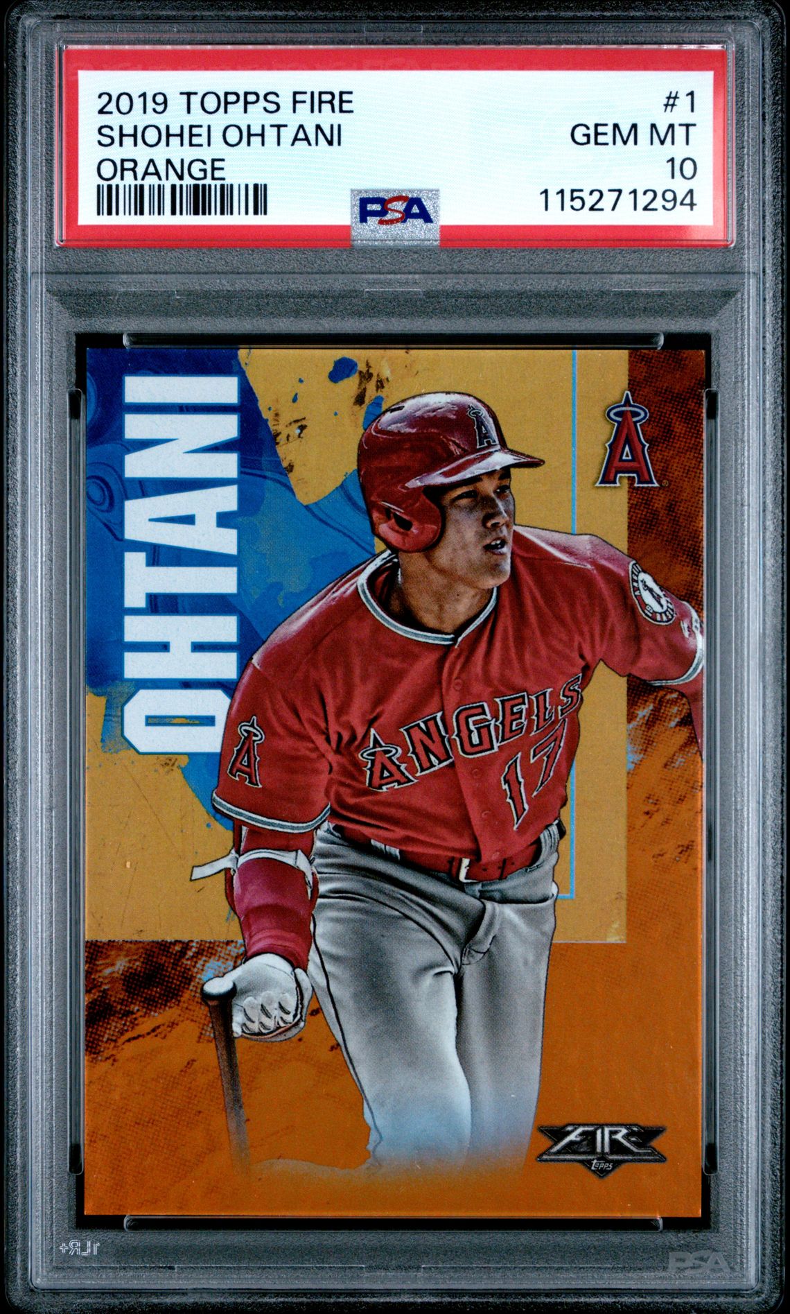 2019 Topps Fire #1 Shohei Ohtani Orange