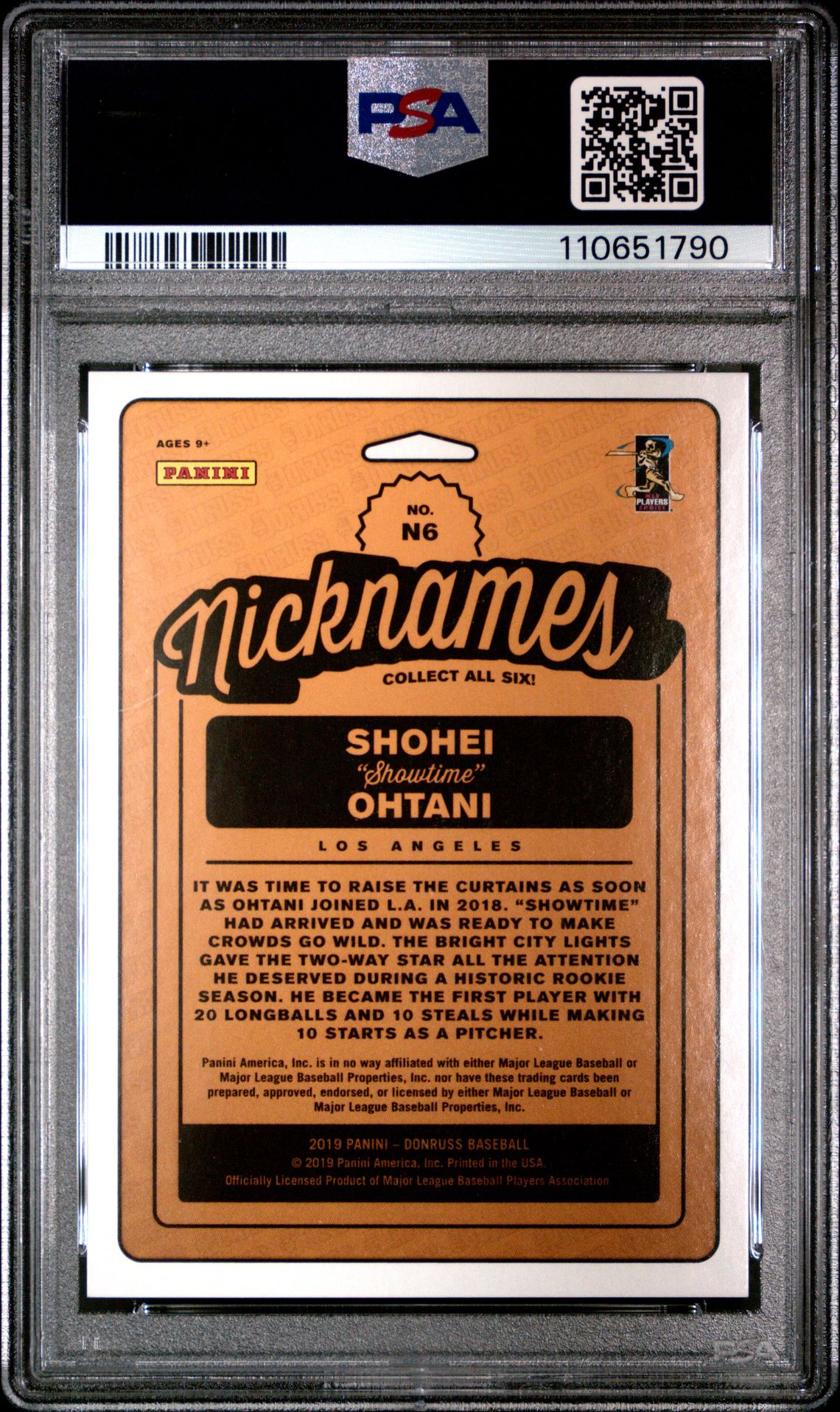 2019 Panini Donruss Nicknames N6 /999