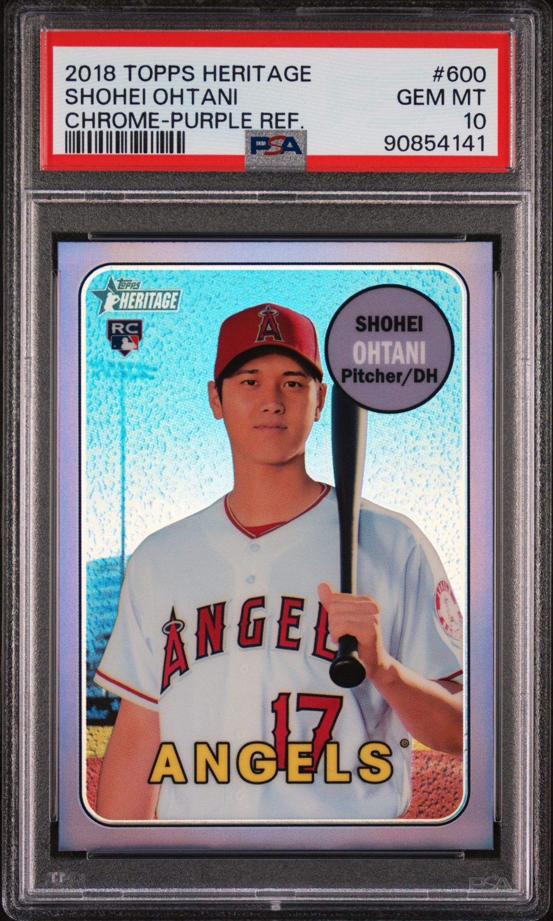 2018 Topps Heritage 600 Chrome-Purple Refractor