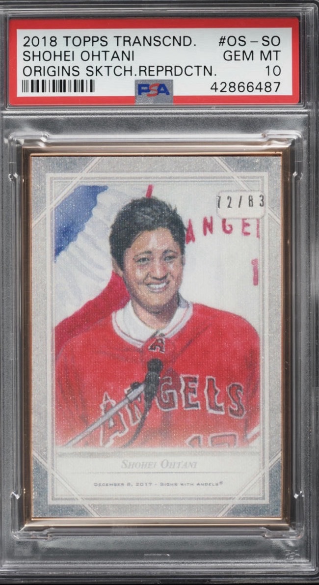 2018 Topps Transcendent Origins Sketch Reproductions OS-SO /84