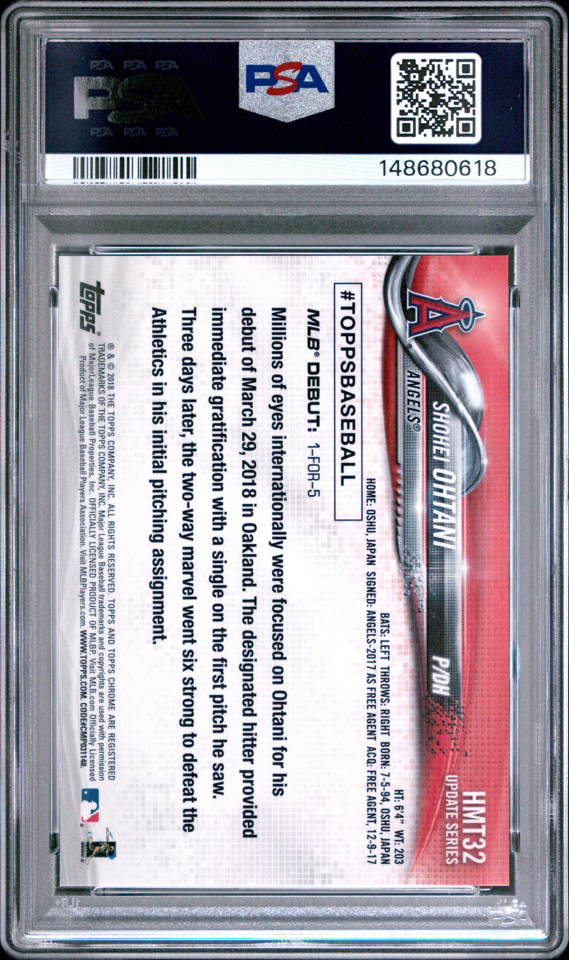 2018 Topps Chrome HMT32 Pink Refractor