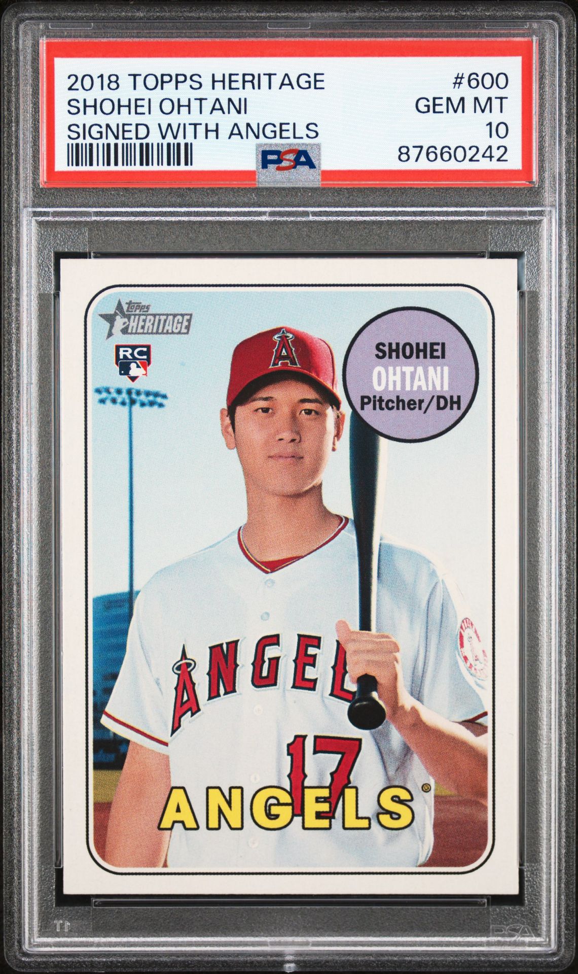 2018 Topps Heritage 600 Shohei Ohtani