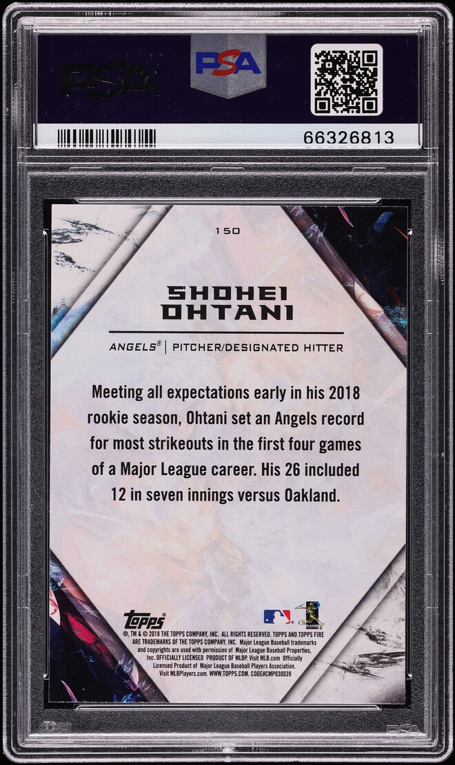 2018 Topps Fire #150 Shohei Ohtani