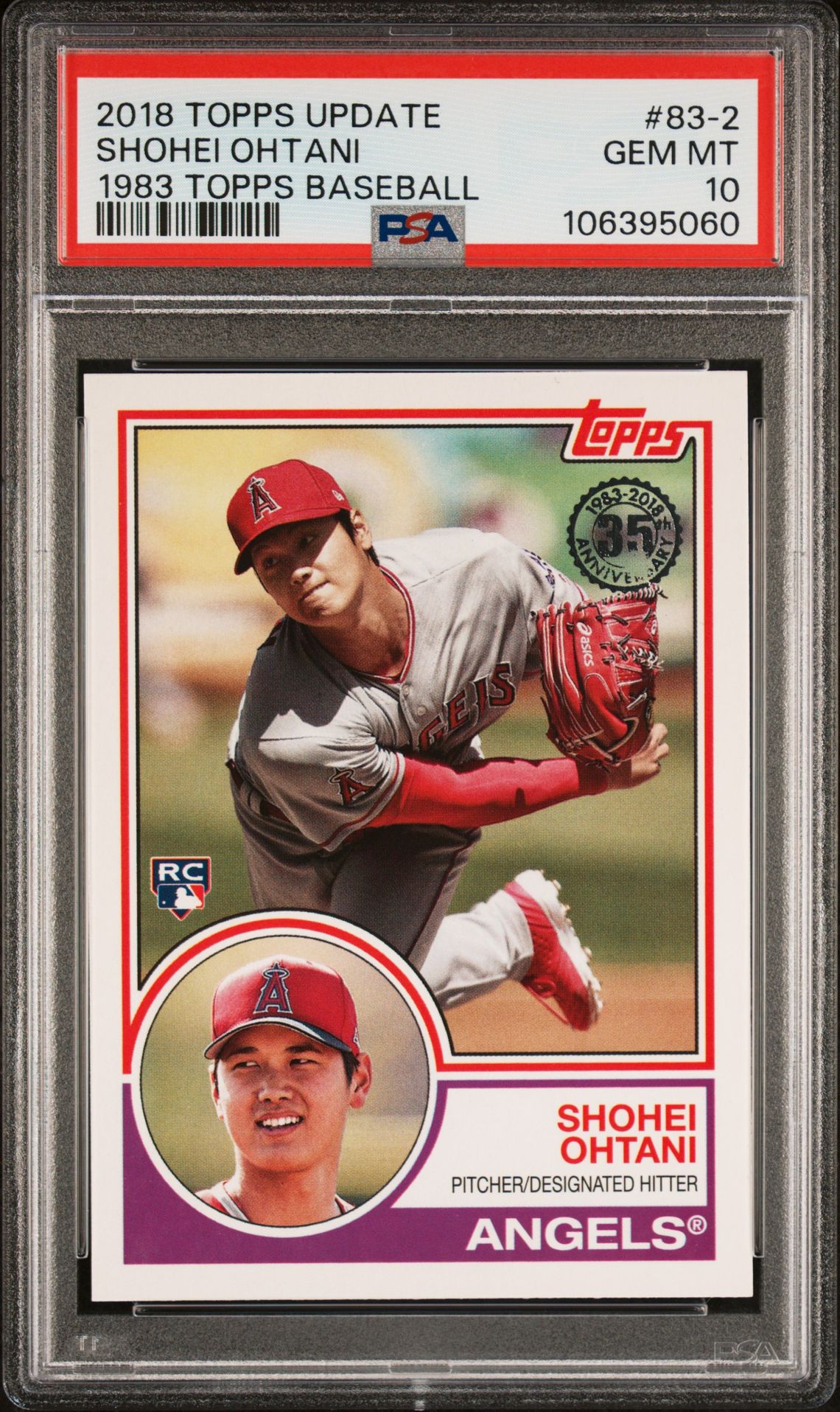 2018 Topps Update 83-2 Shohei Ohtani