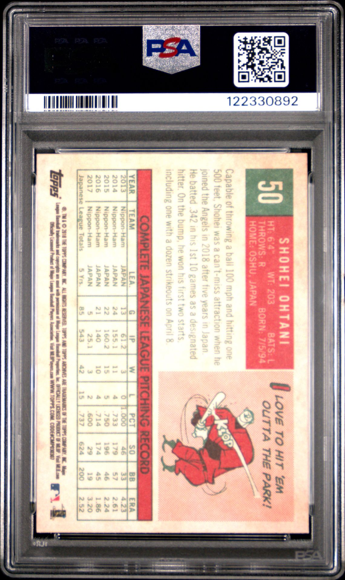 2018 Topps Archives 50 Shohei Ohtani