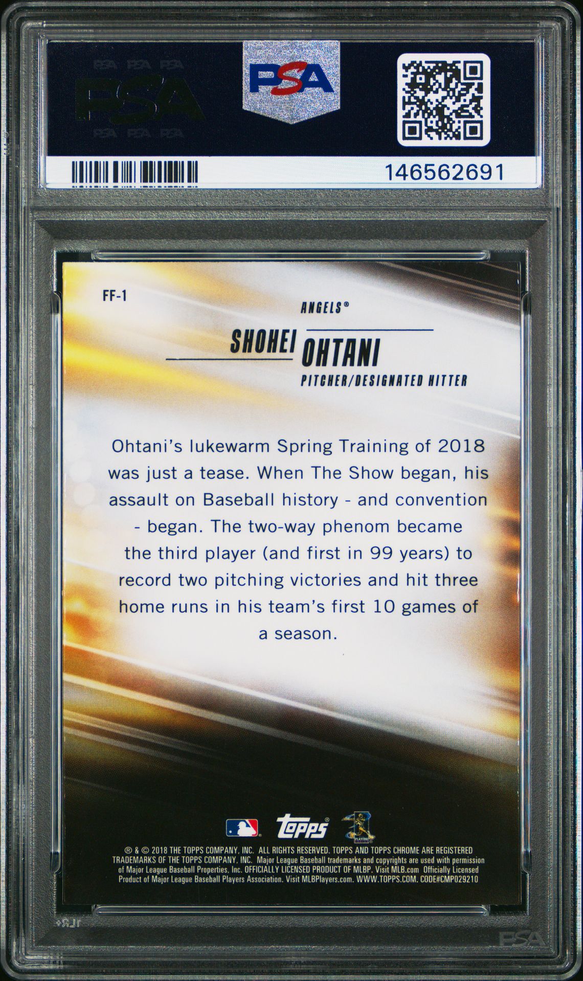 2018 Topps Chrome FF-1 Shohei Ohtani