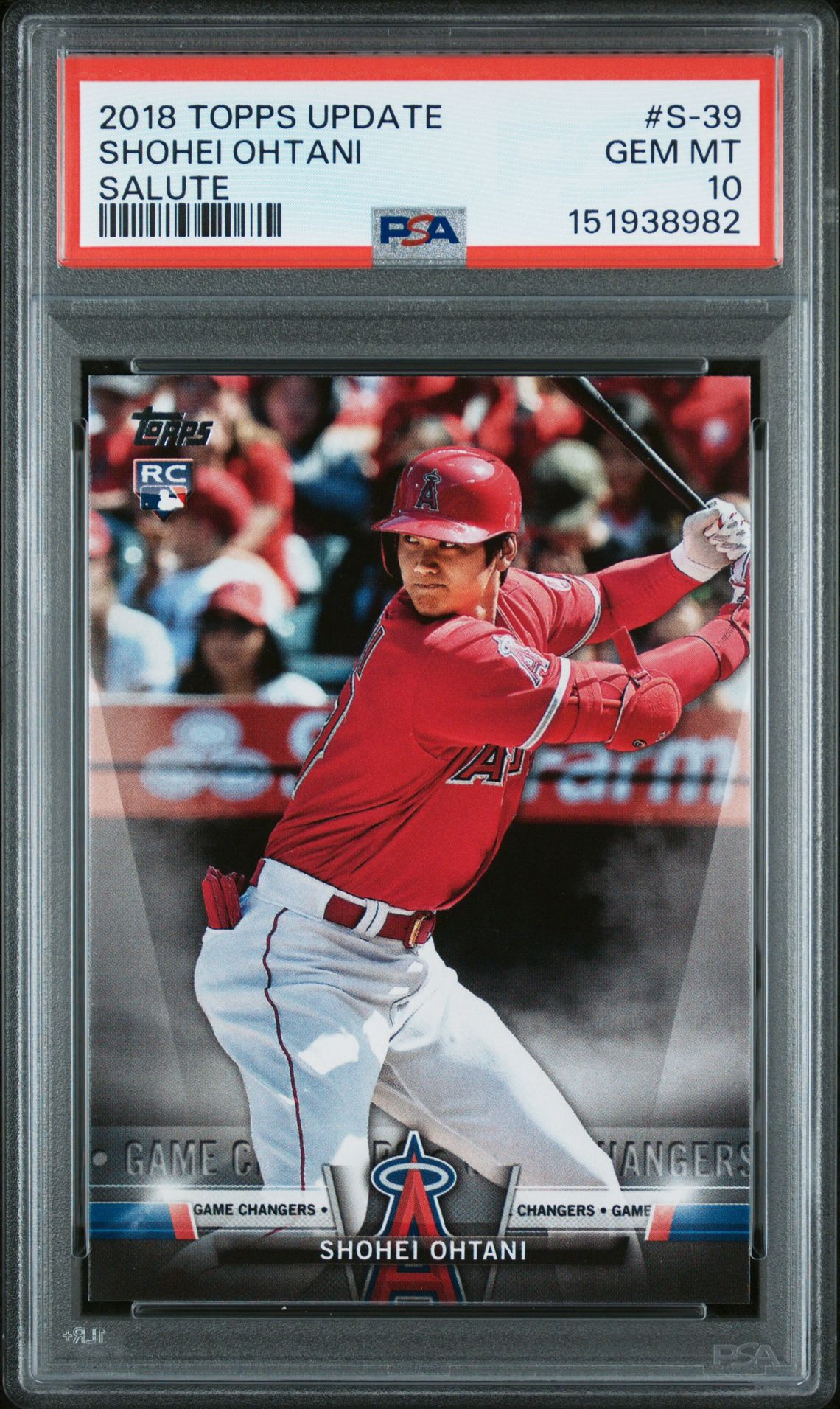 2018 Topps Update S-39 Shohei Ohtani Salute