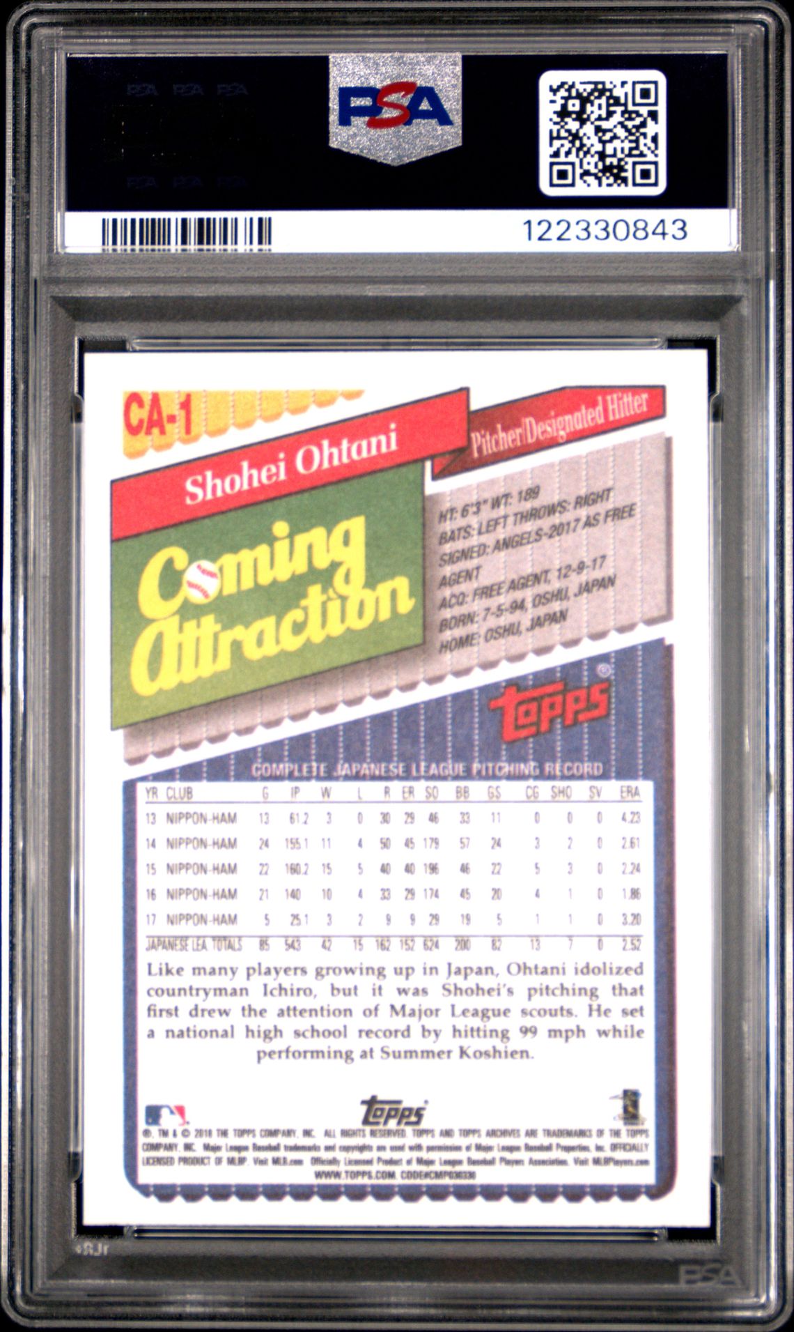 2018 Topps Archives CA1