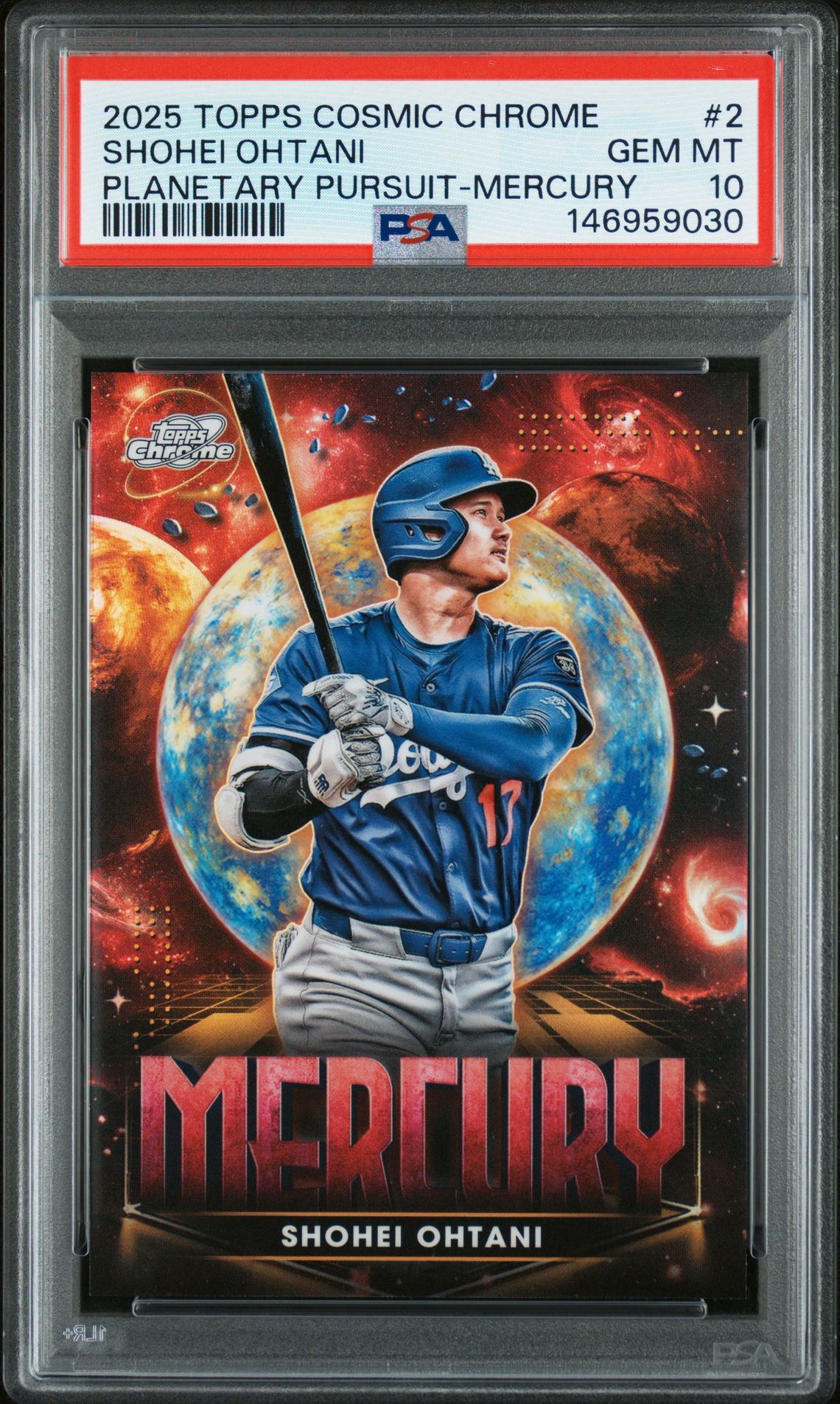 2025 Topps Cosmic Chrome #2 Shohei Ohtani Planetary Pursuit - Mercury