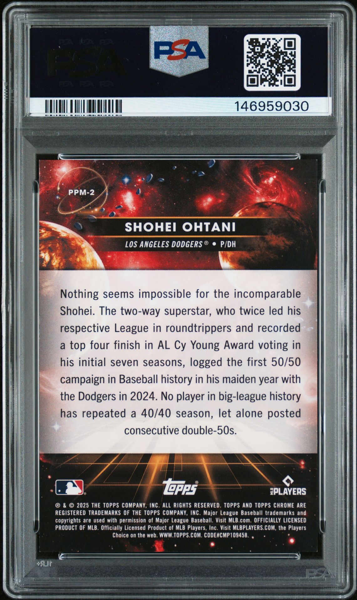 2025 Topps Cosmic Chrome #2 Shohei Ohtani Planetary Pursuit - Mercury