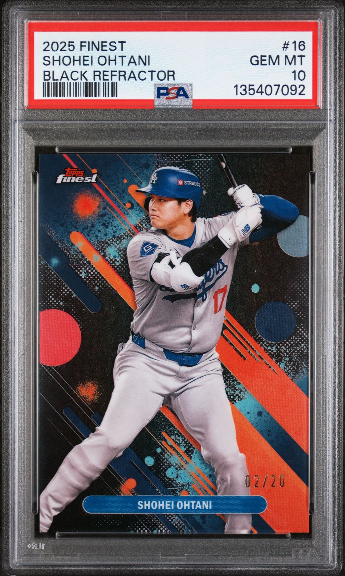 2025 Topps Finest 16 Black Refractor /20