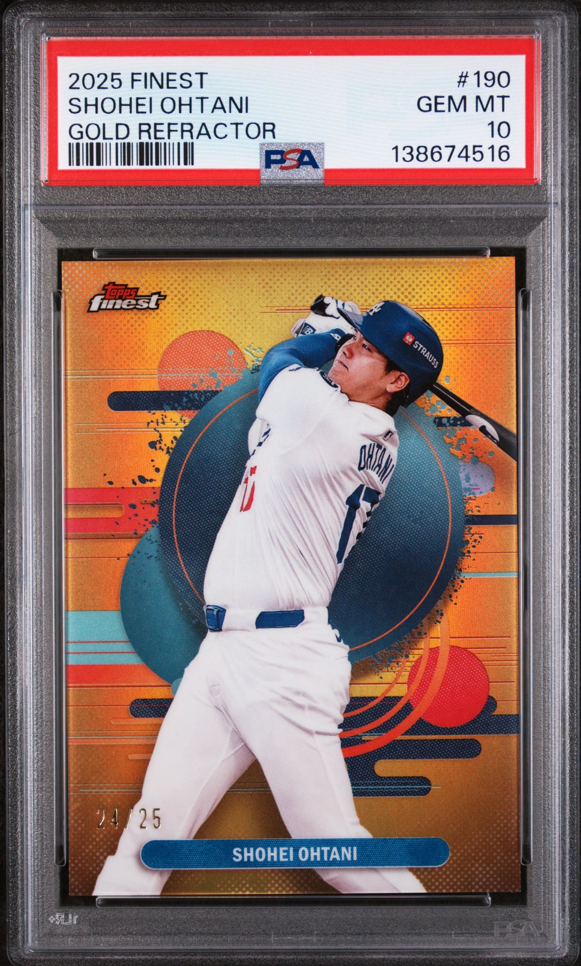 2025 Topps Finest 190 Gold Refractor /50
