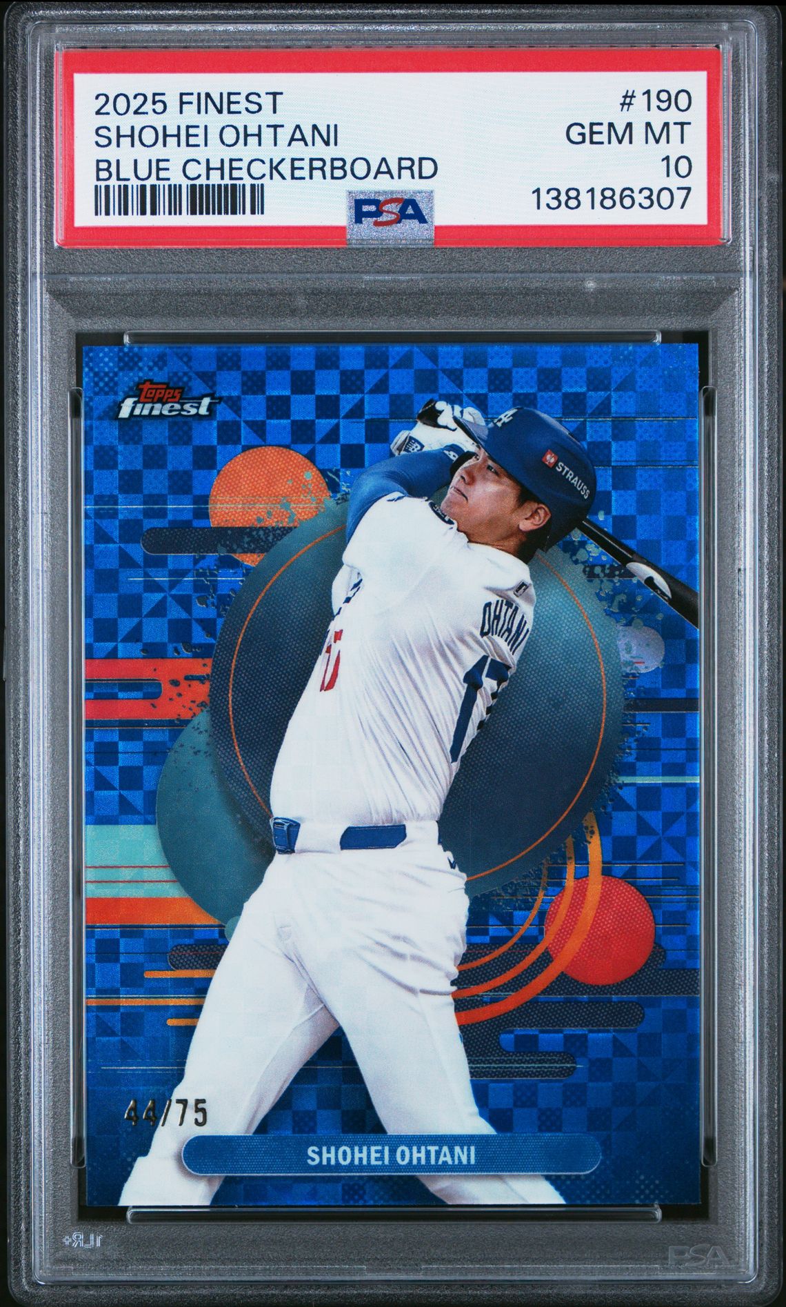 2025 Topps Finest 190 Blue Checkerboard /75