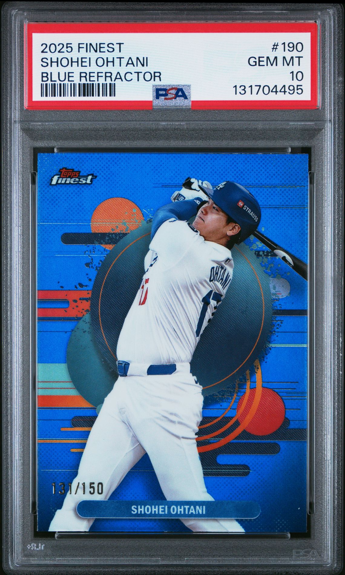2025 Topps Finest 190 Blue Refractor /150