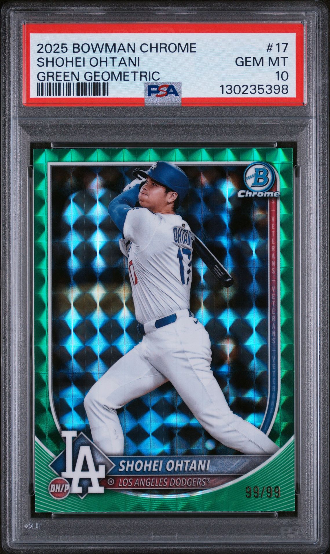 2025 Bowman Chrome #17 Green Geometric 99/99