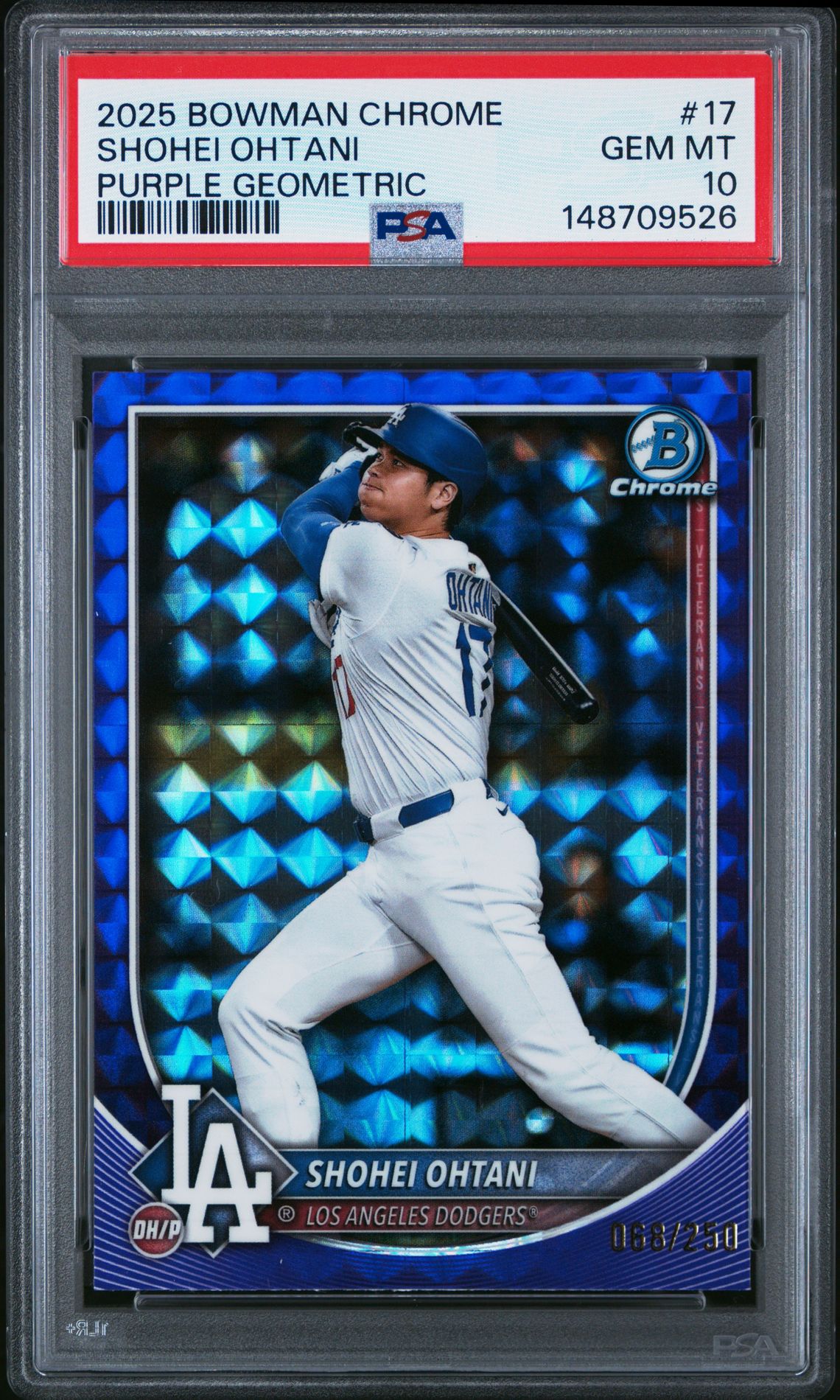 2025 Bowman Chrome #17 Shohei Ohtani Purple Geometric /250