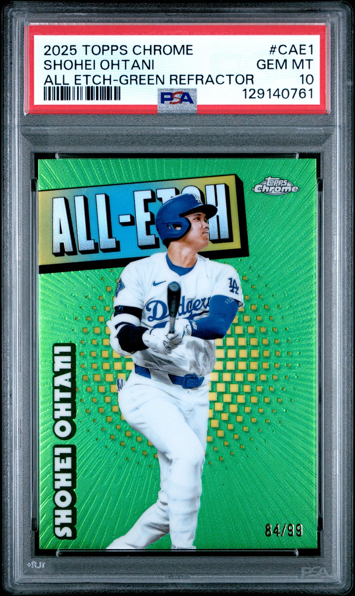 2025 Topps Chrome CAE1 Shohei Ohtani All-Etch Green Refractor /99