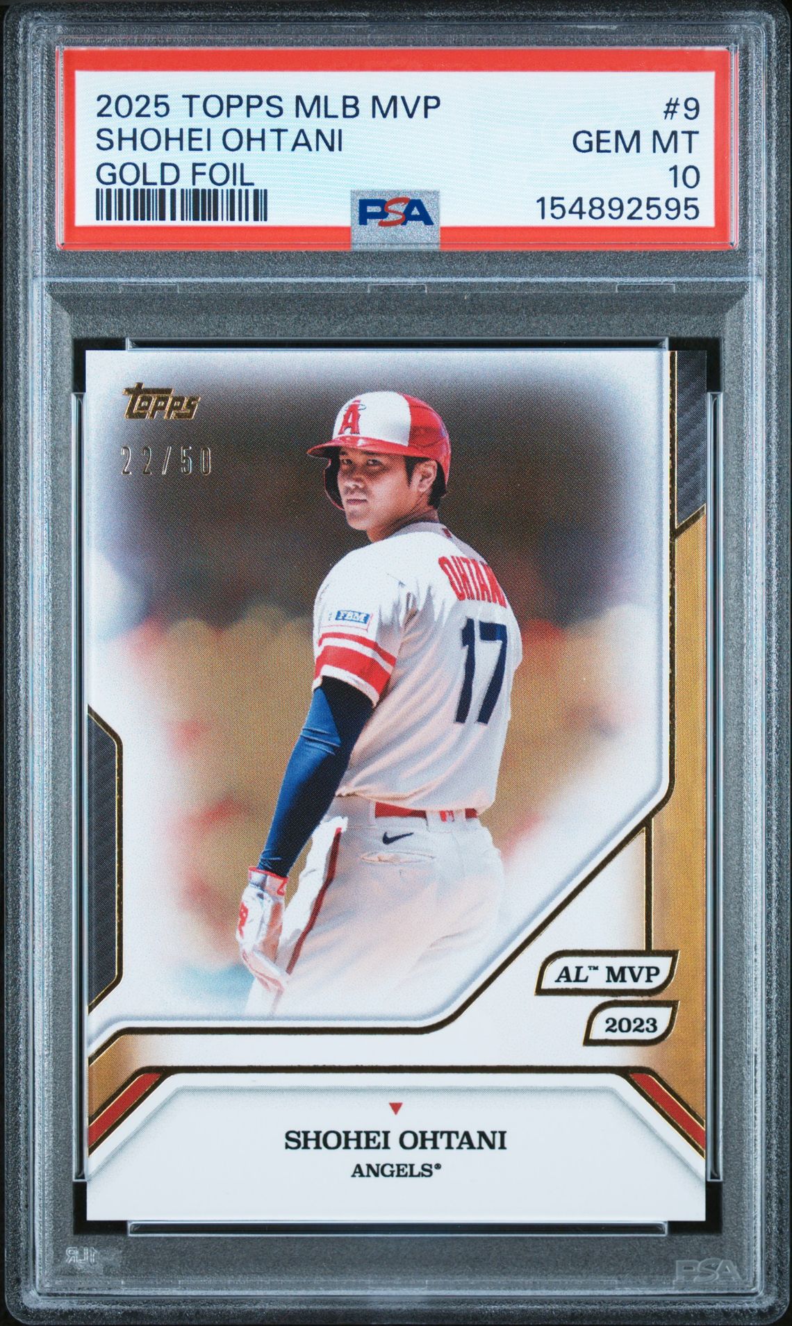 2025 Topps MLB MVP #9 Gold Foil /50