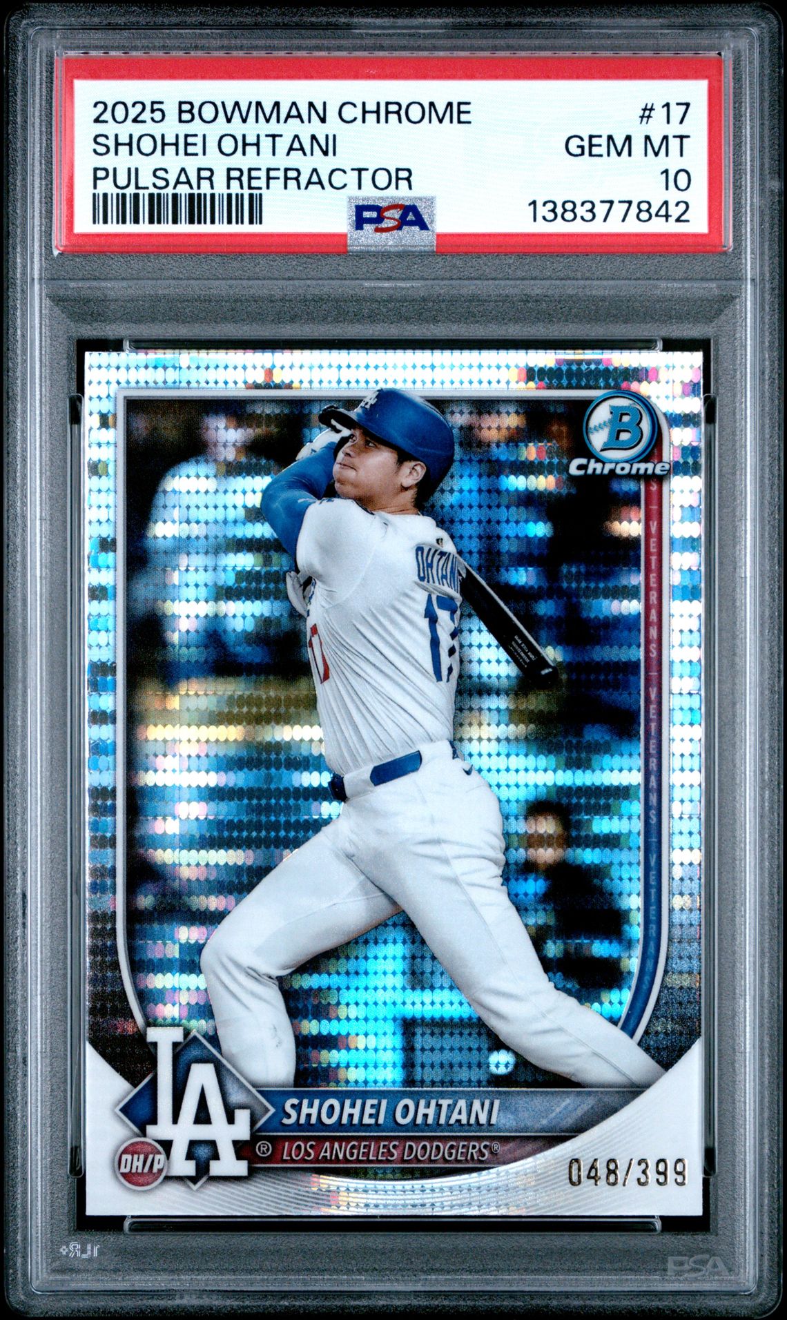 2025 Bowman Chrome #17 Shohei Ohtani Pulsar Refractor /399