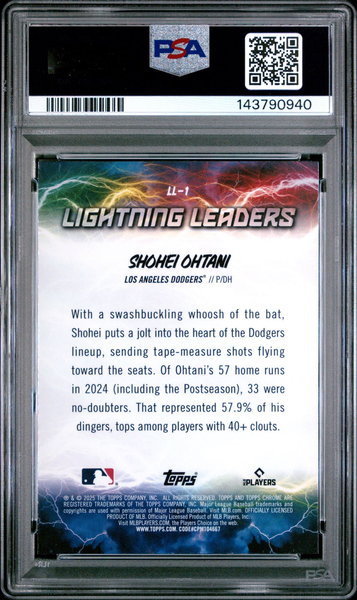 2025 Topps Chrome LL1 Lightning Leaders