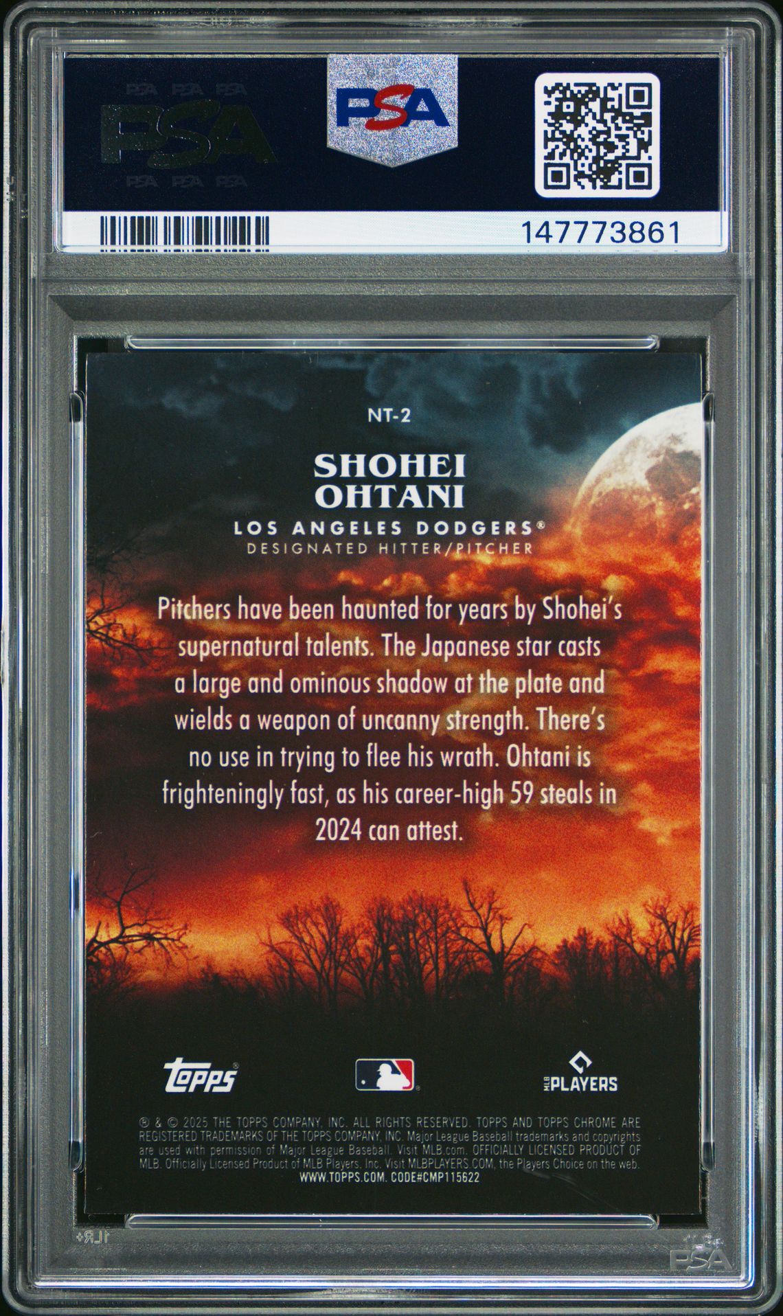 2025 Topps Chrome UPD #2 Shohei Ohtani Night Terrors