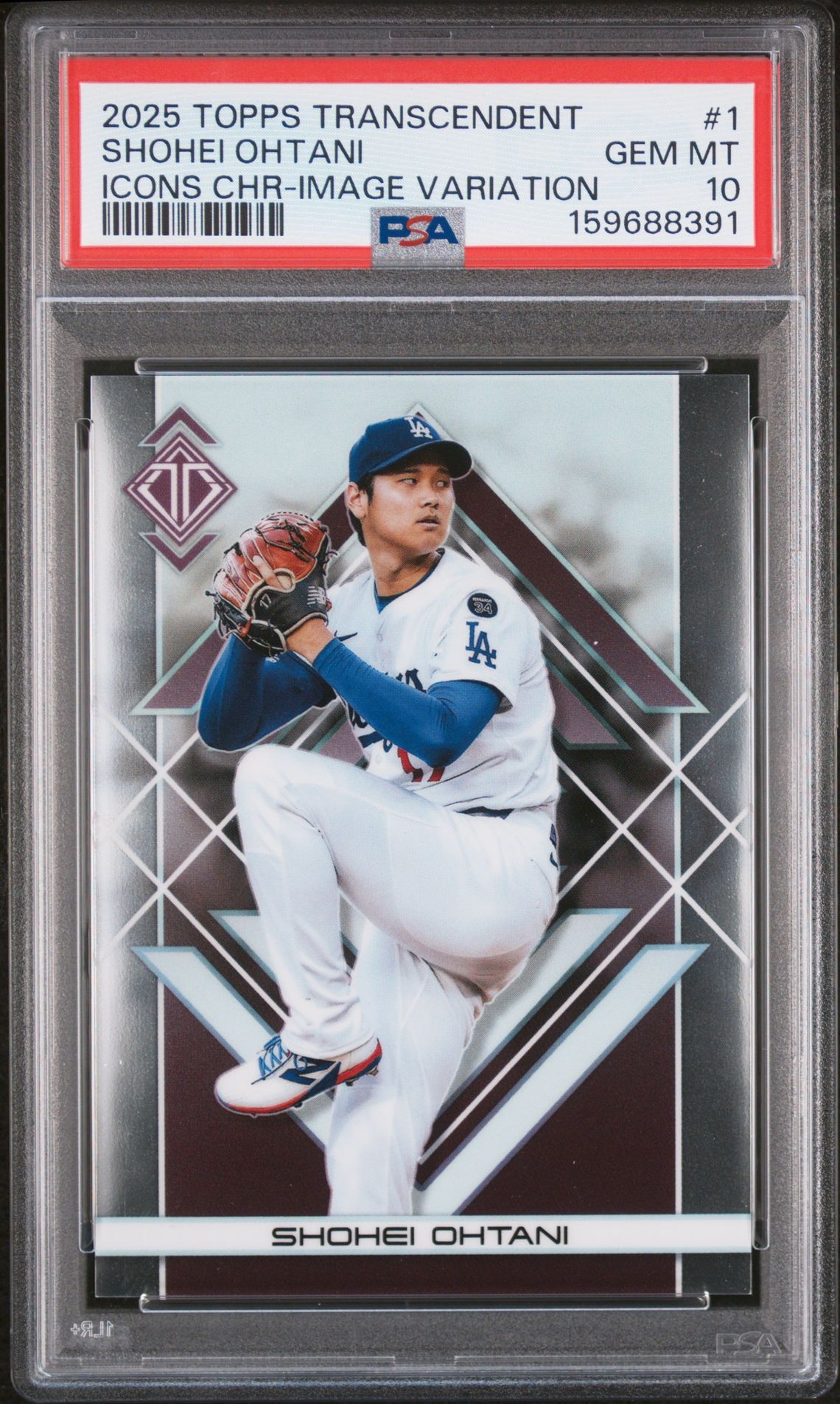 2025 Topps Transcendent #1 Shohei Ohtani Icons Chrome Image Variation