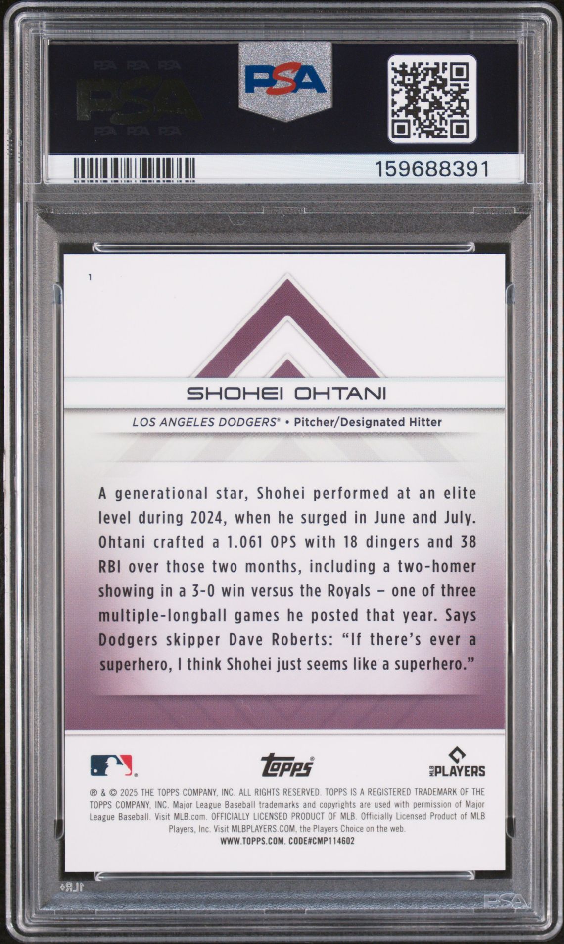2025 Topps Transcendent #1 Shohei Ohtani Icons Chrome Image Variation