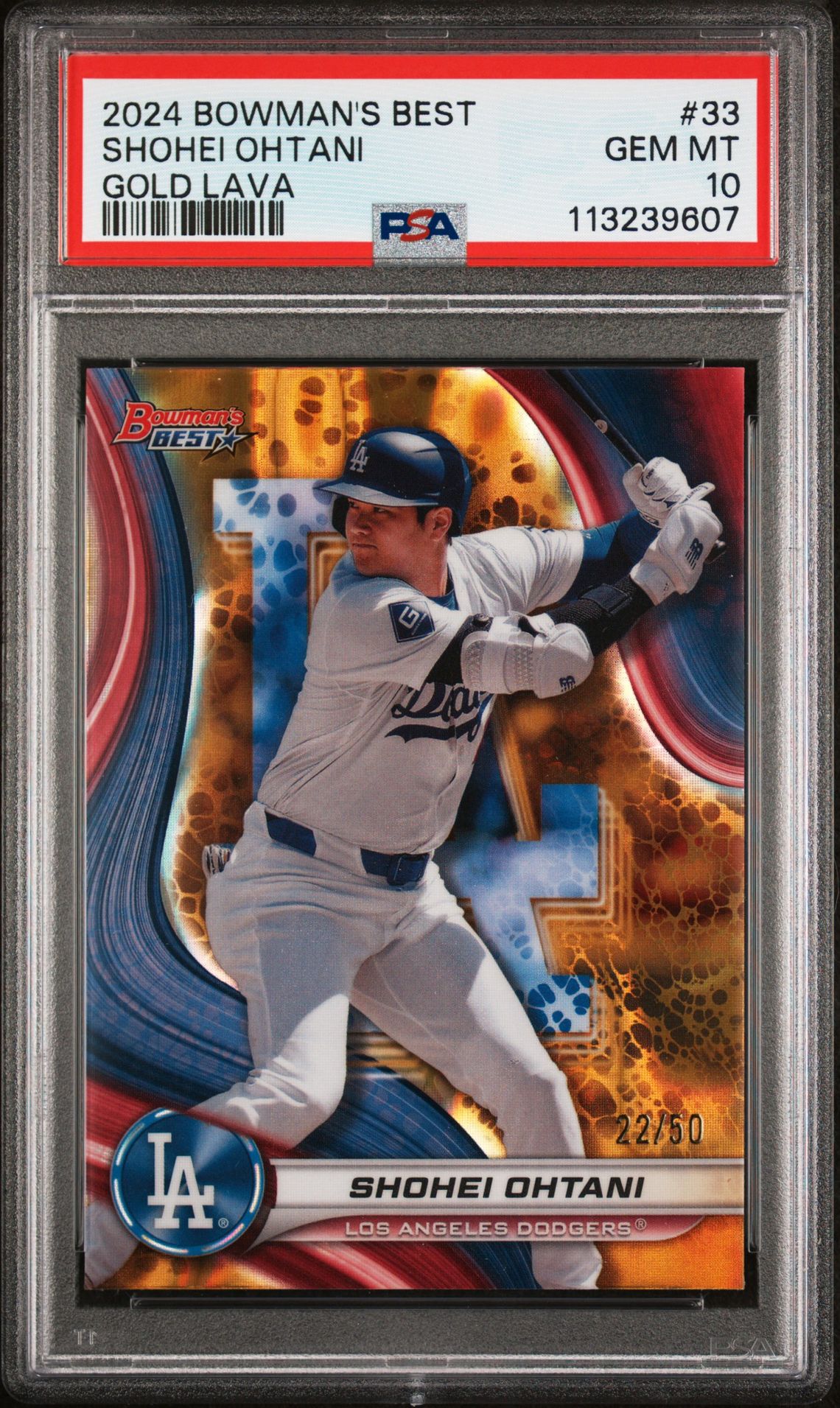 2024 Bowman Bowman's Best #33 Gold Lava /50