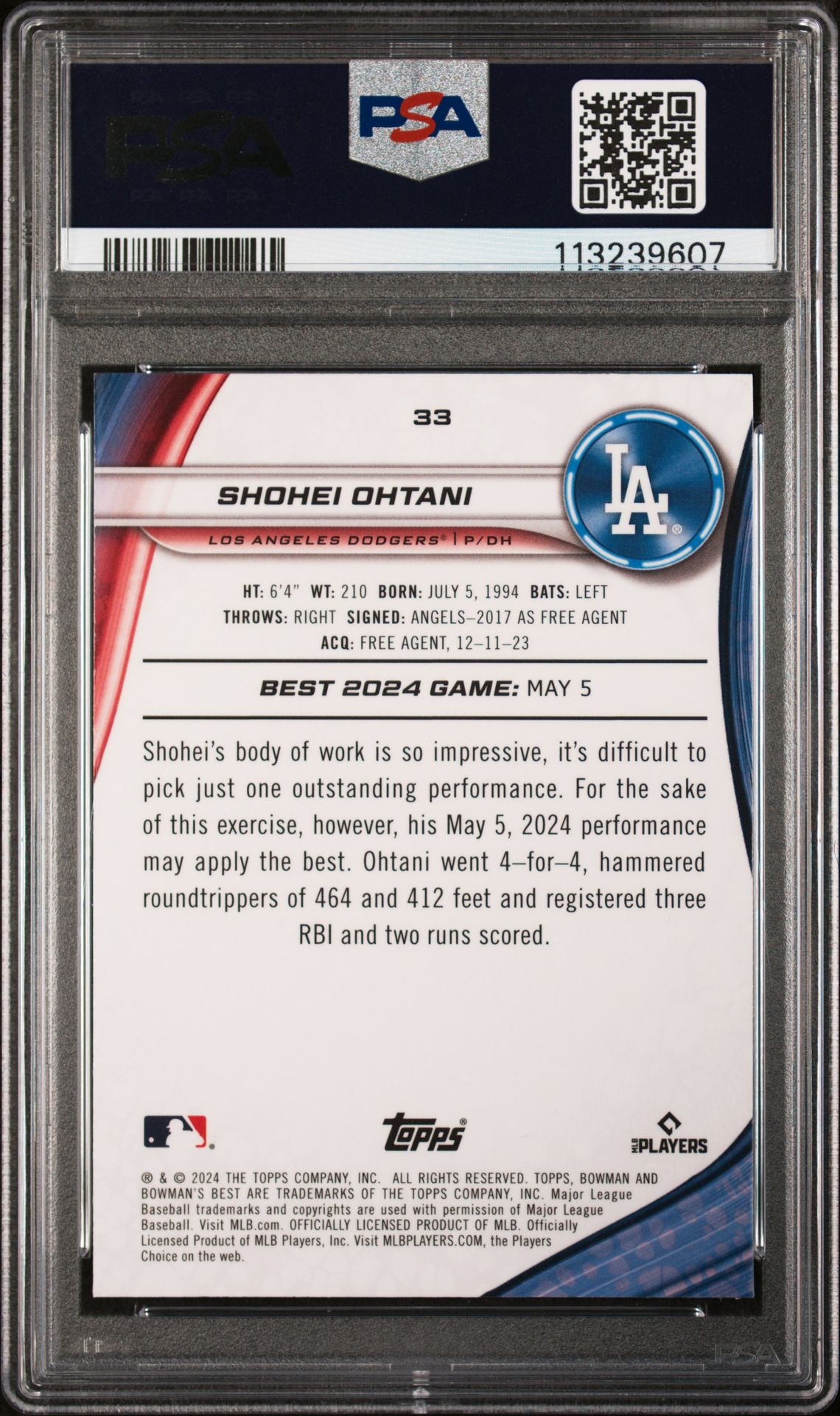 2024 Bowman Bowman's Best #33 Gold Lava /50