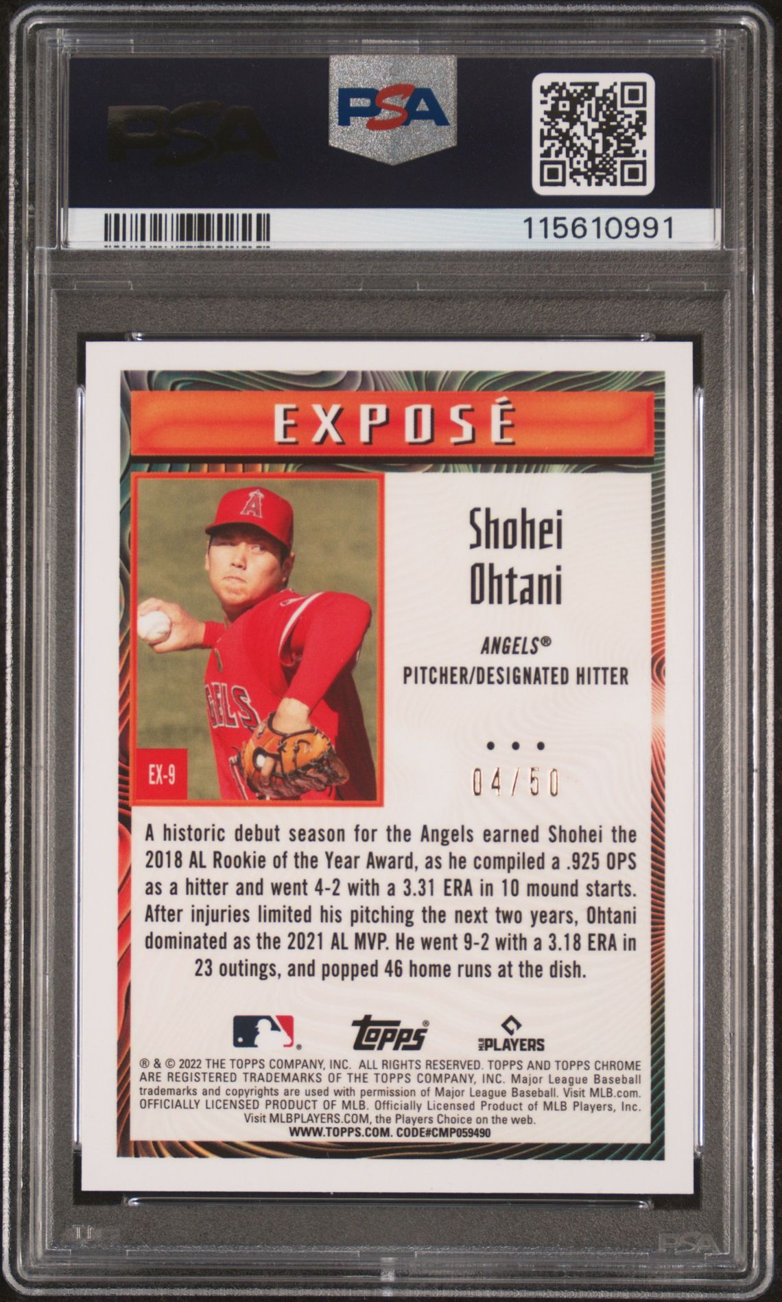 2022 Topps Chrome Sonic EX9 Expose-Gold /50