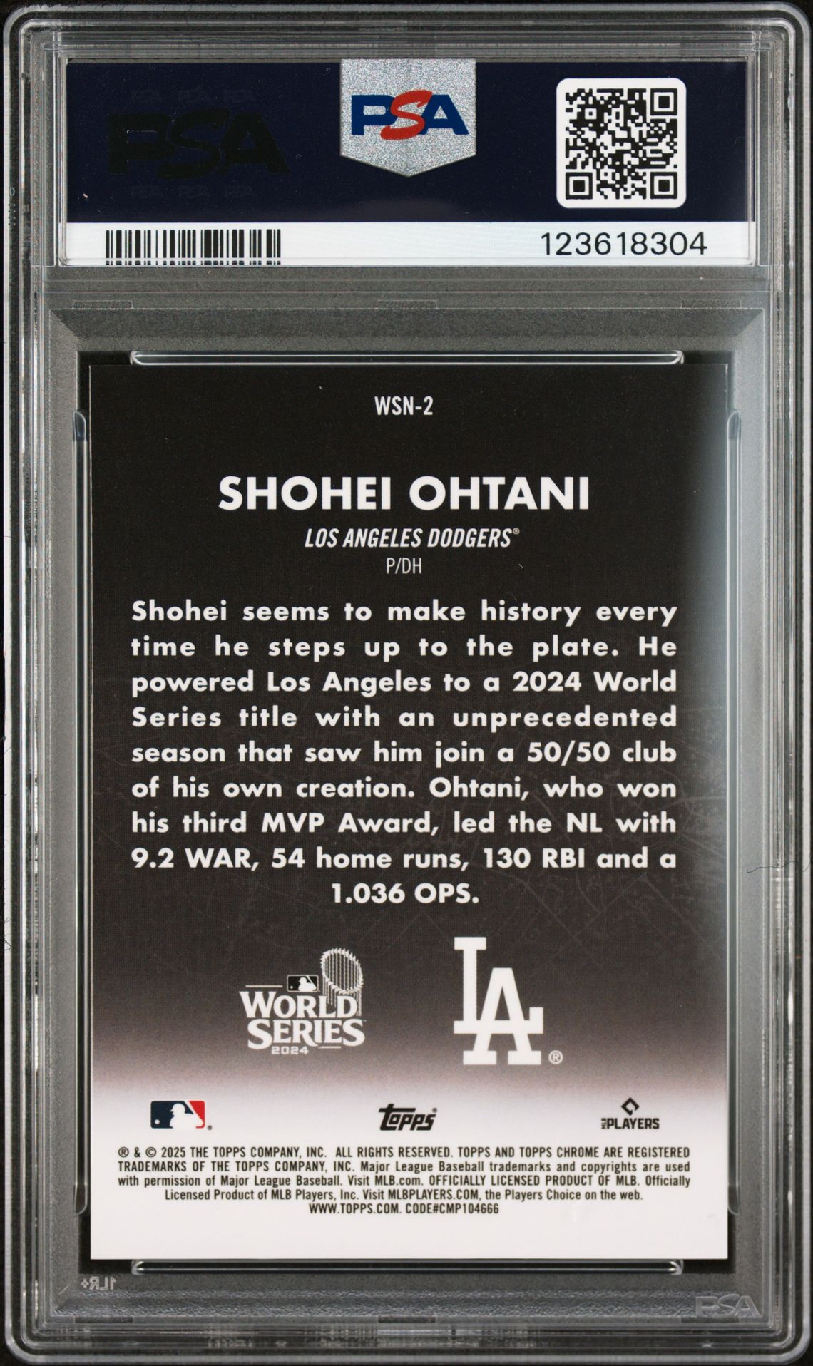 2025 Topps Chrome WSN2 Shohei Ohtani World Series At Night