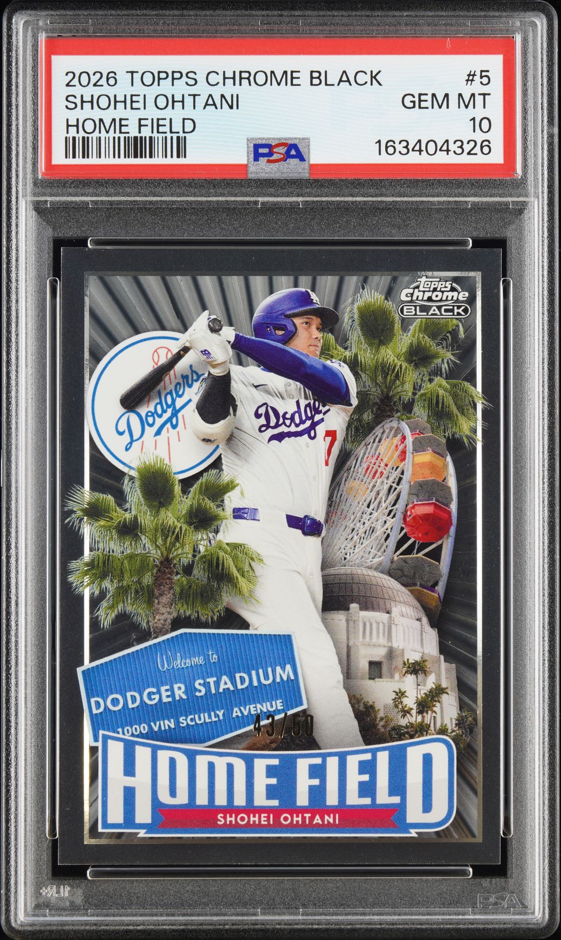 2026 Topps Chrome Black #5 Shohei Ohtani Home Field /50