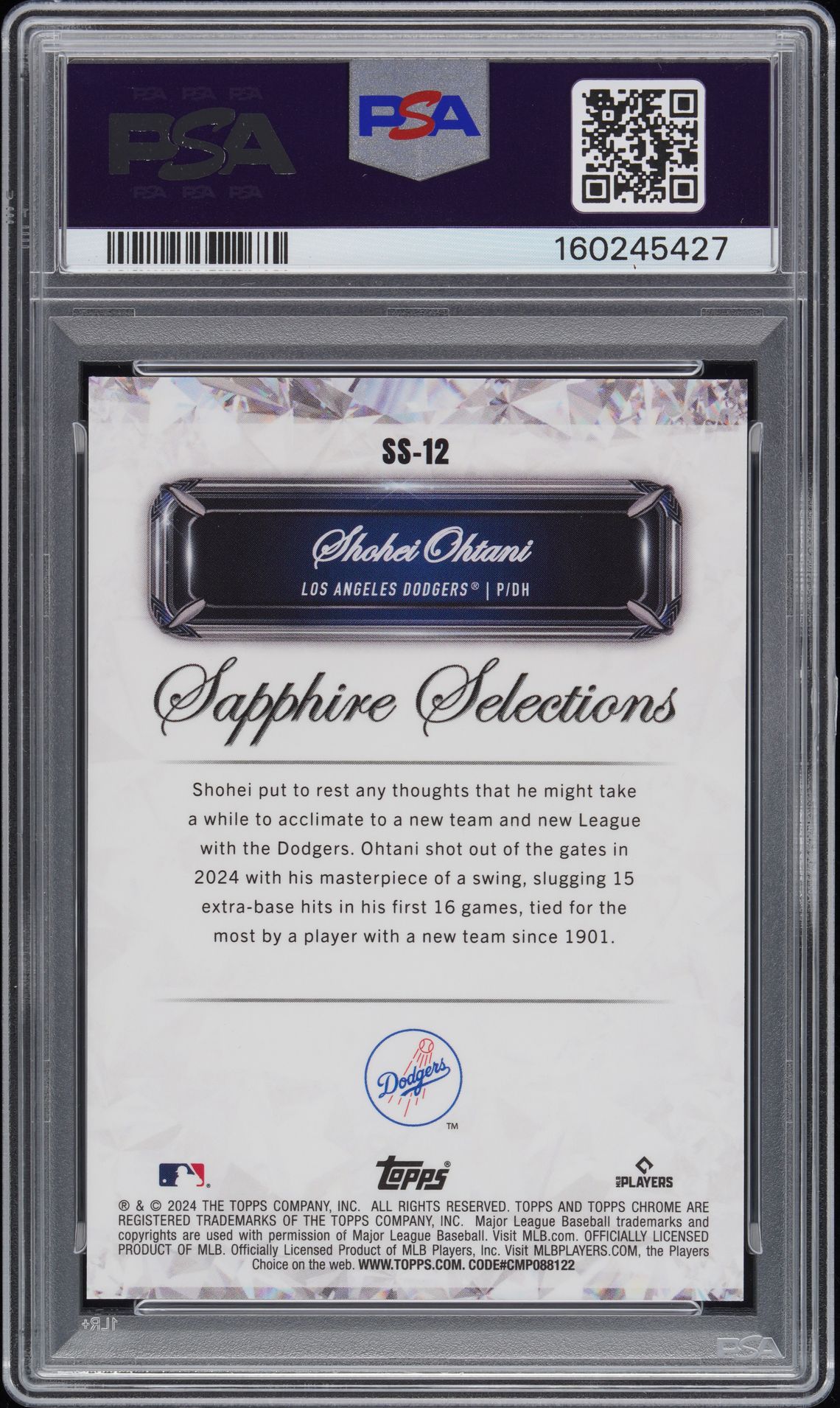 2024 Topps Sapphire SS12 Selections-Gold /50