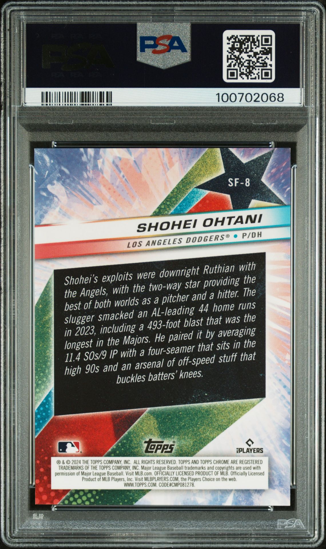 2024 Topps Chrome Cosmic 8 Starfractor-Red Flare 5/5