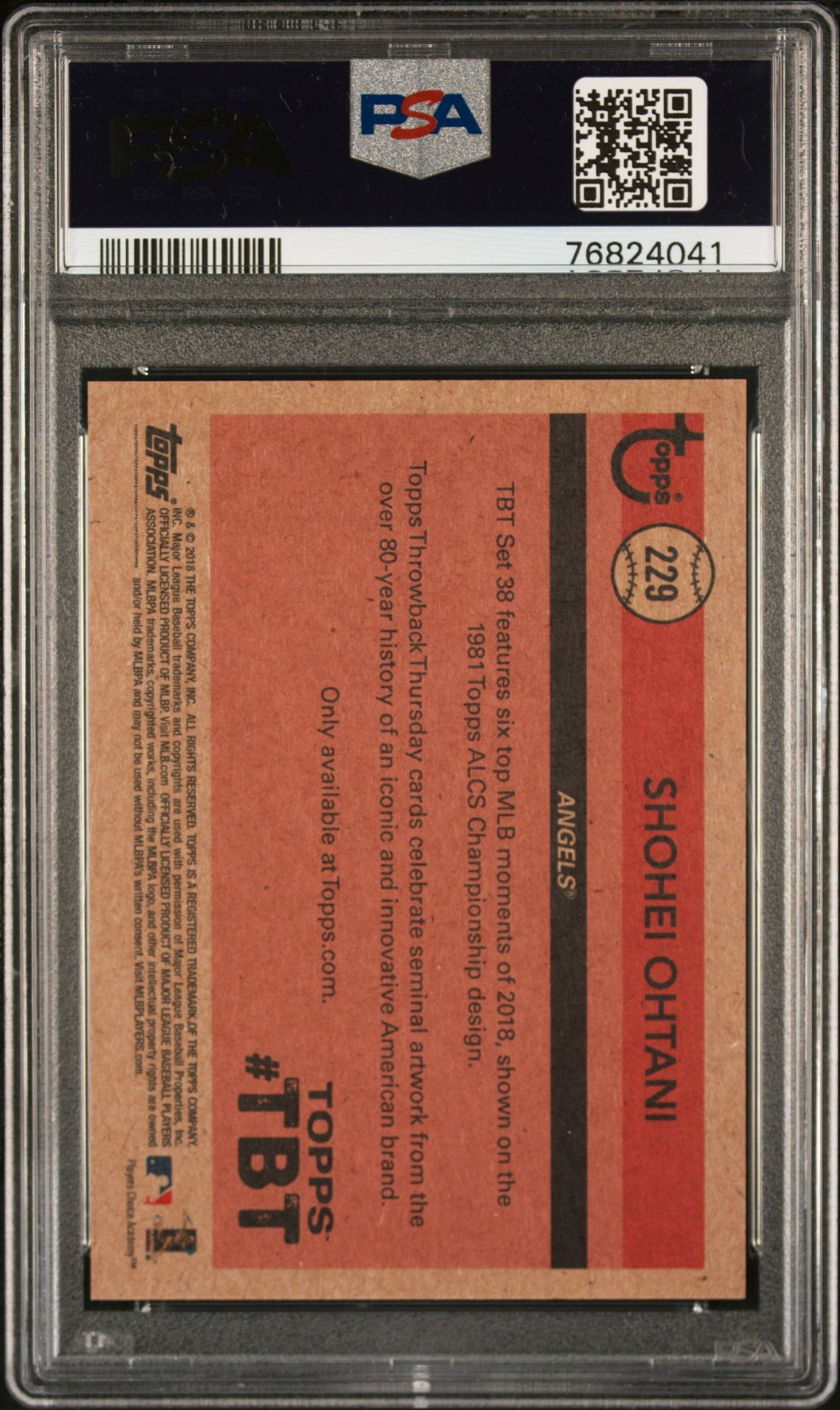 2018 Topps Throwback Thursday #229