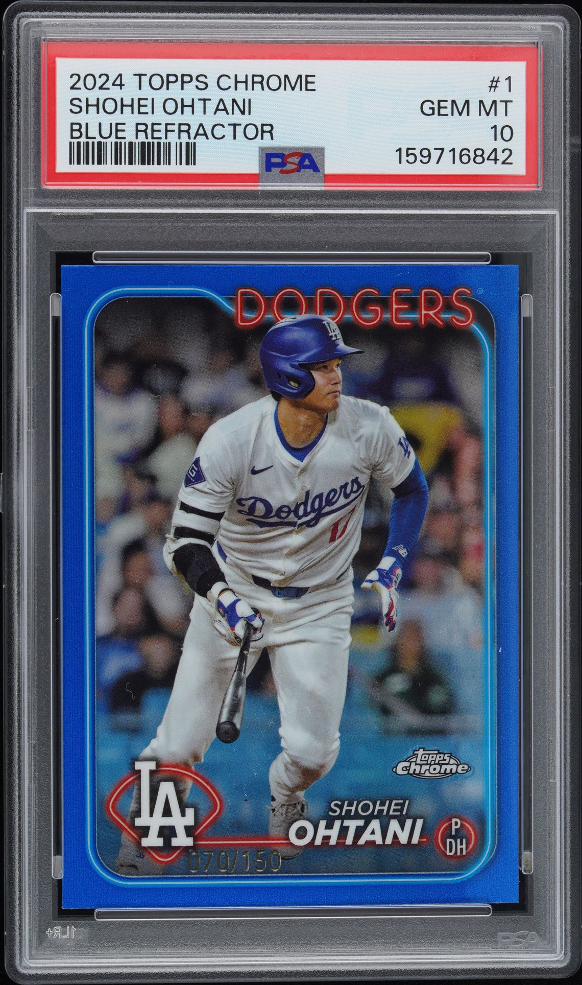 2024 Topps Chrome #1 Shohei Ohtani Blue Refractor /150