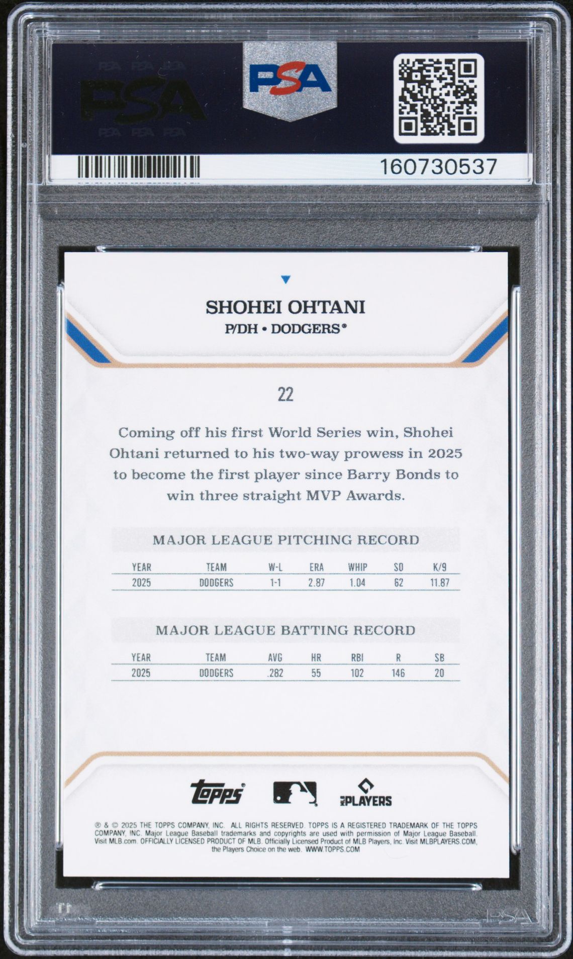 2025 Topps MLB MVP #22 /99