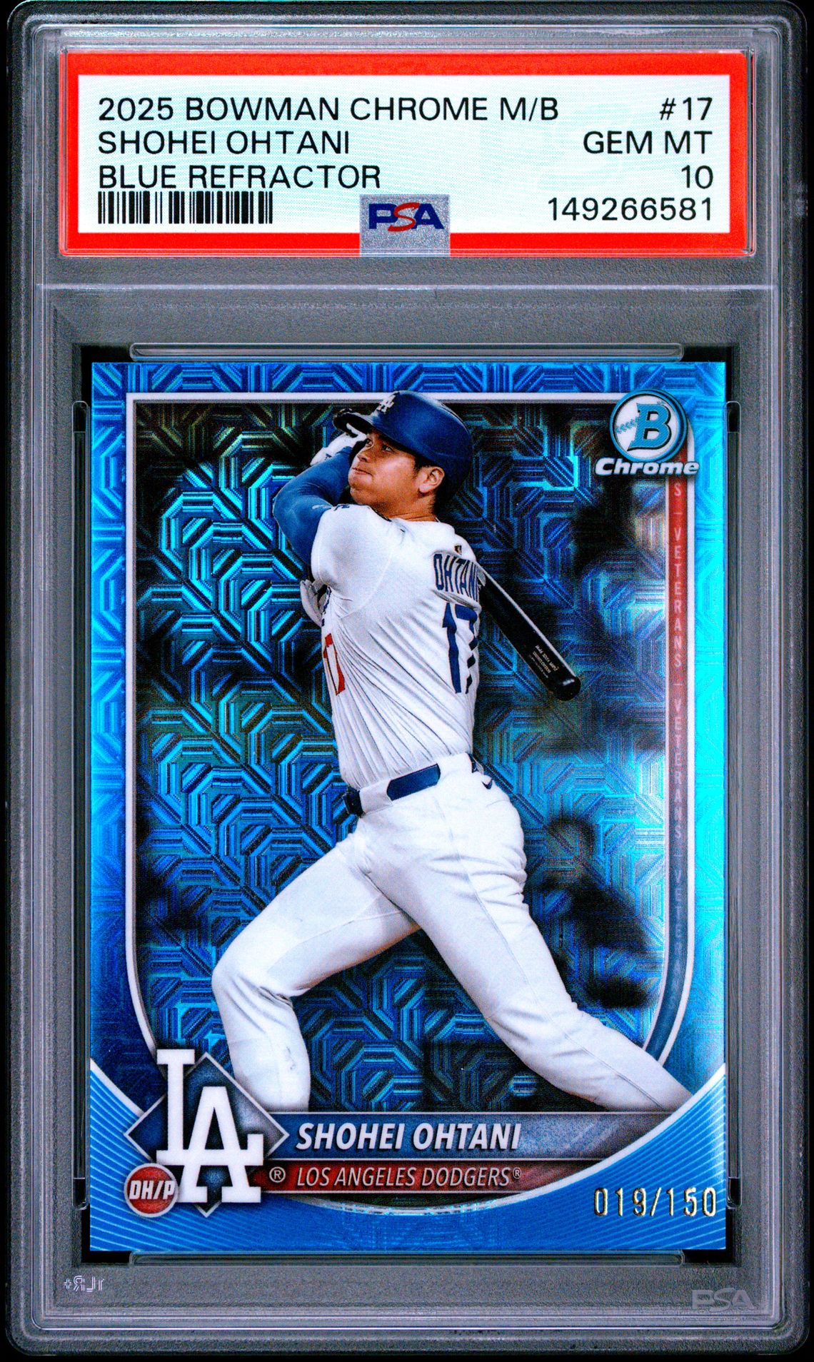 2025 Bowman Chrome #17 Shohei Ohtani Blue Refractor /150